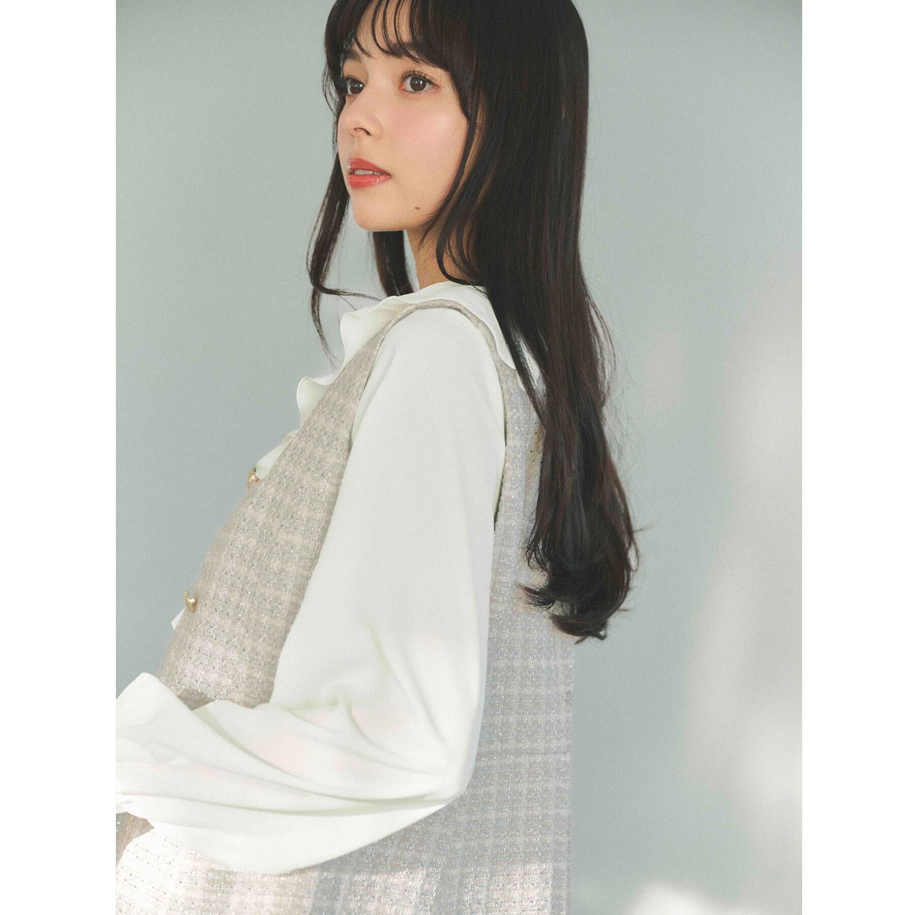 index「ファンシーツイードペプラムジレ【洗える】」|ベスト・ジレ|