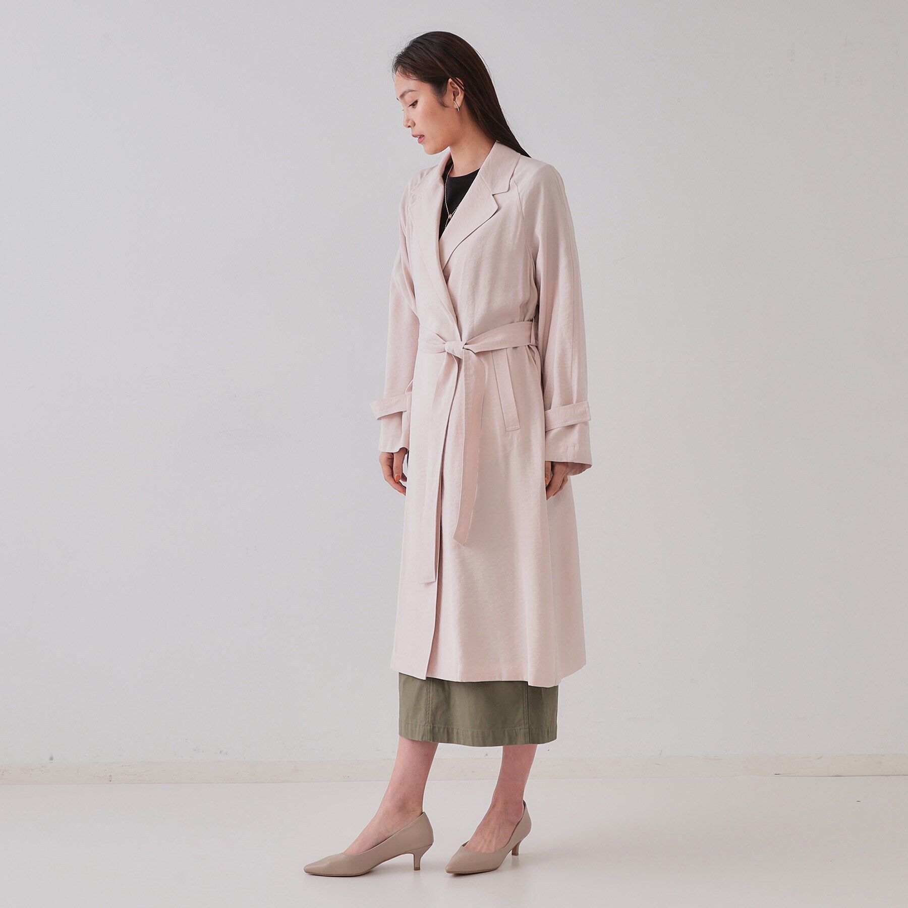 OPAQUE.CLIP「《大人百花掲載》リラクシートレンチコート【洗える】」|トレンチコート|