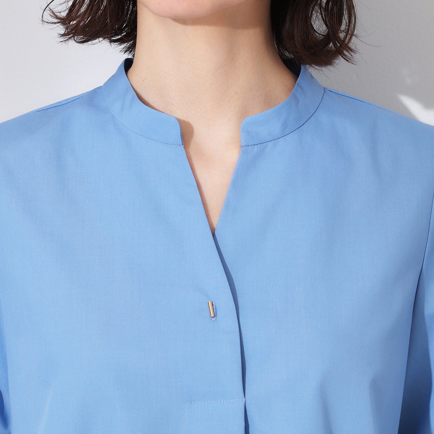 OPAQUE.CLIP「スキッパータックスリーブブラウス【洗濯機洗い可】」|シャツ・ブラウス|