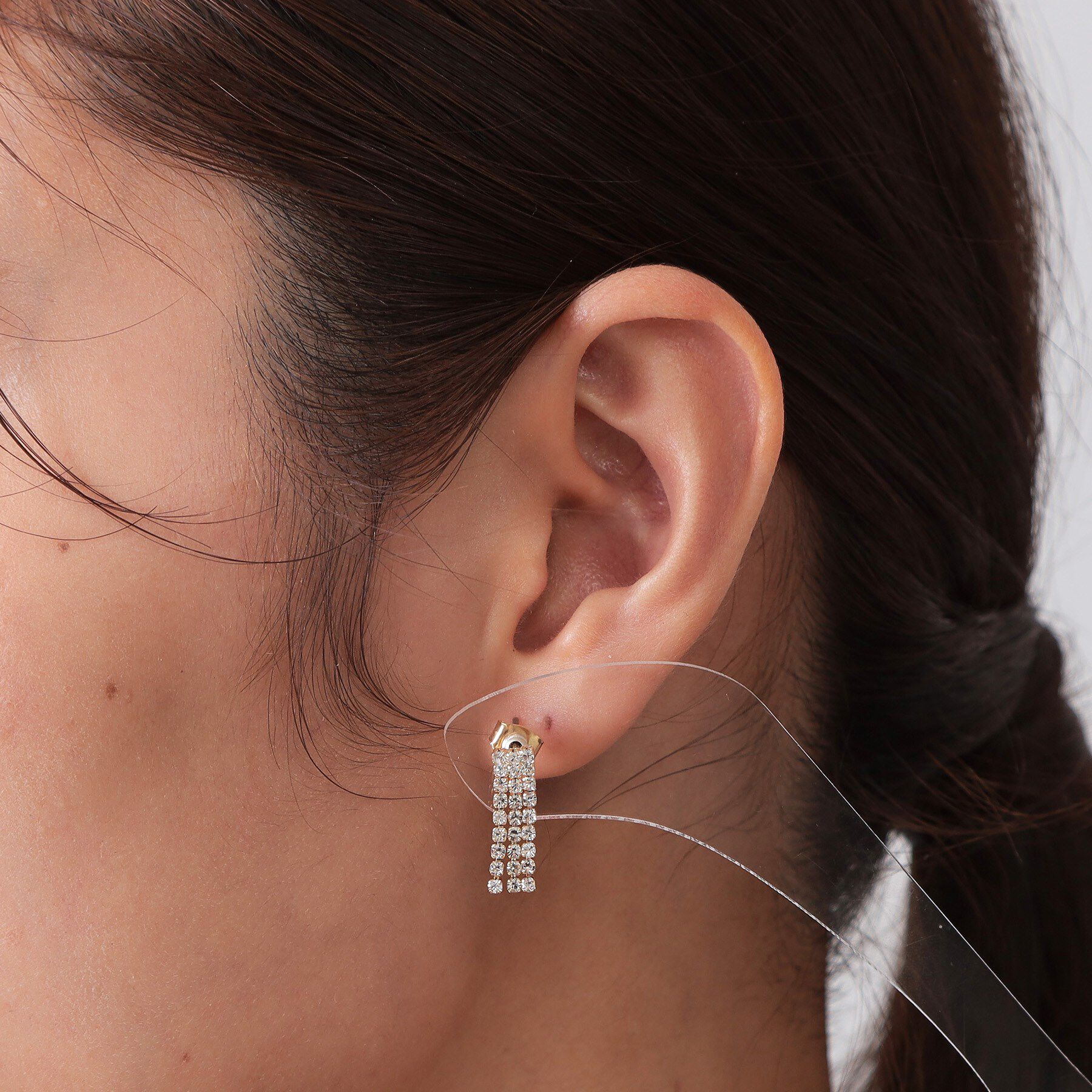 OPAQUE.CLIP「しゃらしゃらビジューピアス」|ピアス|