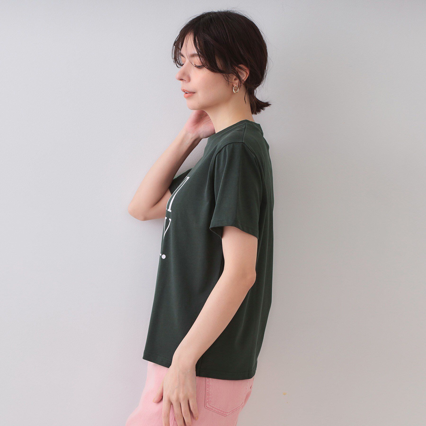 OPAQUE.CLIP「ロゴプリントTシャツ【洗濯機洗い可】」|Tシャツ・カットソー|