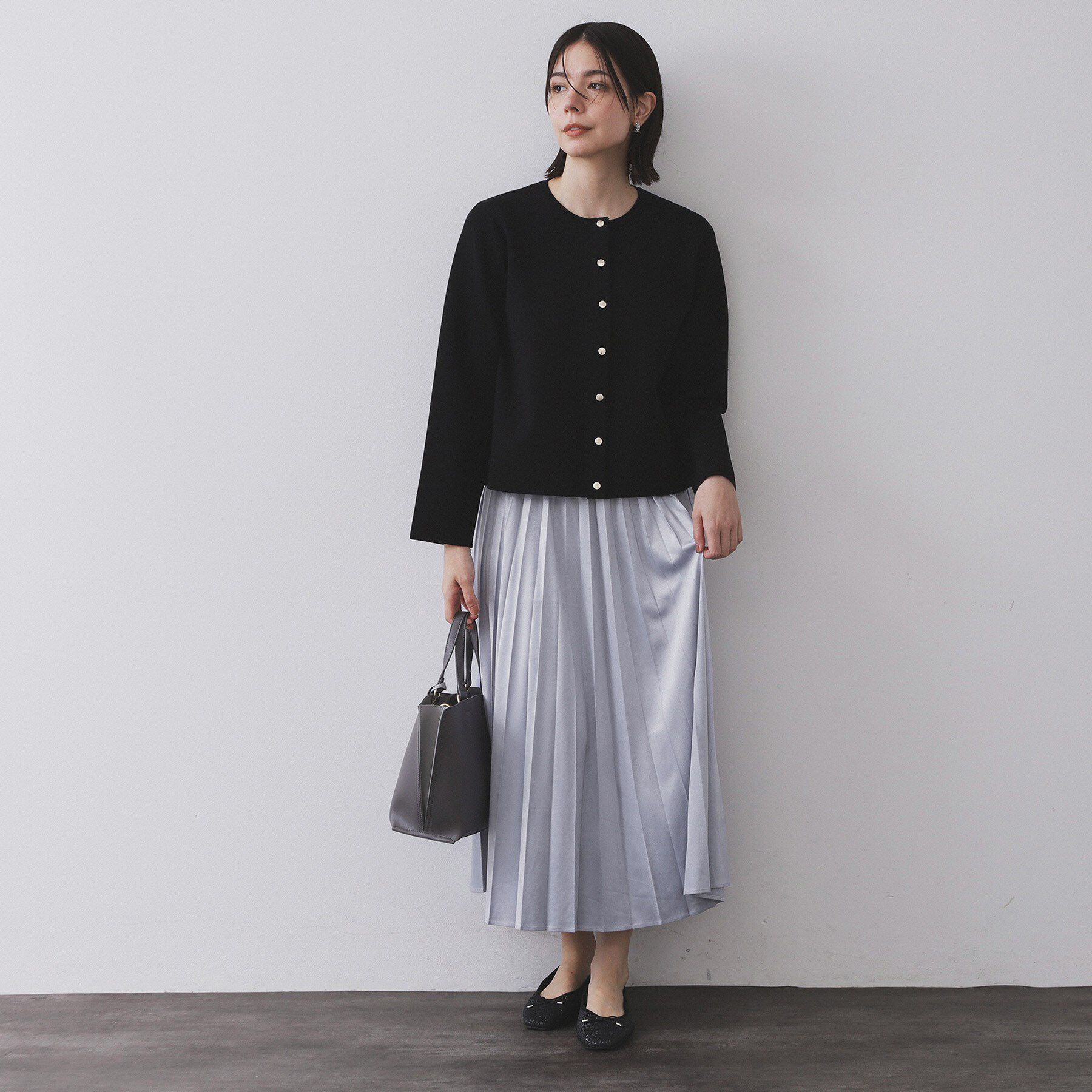 OPAQUE.CLIP「フェイクスウェードプリーツスカート【静電気防止加工/洗濯機OK】」|スカート|