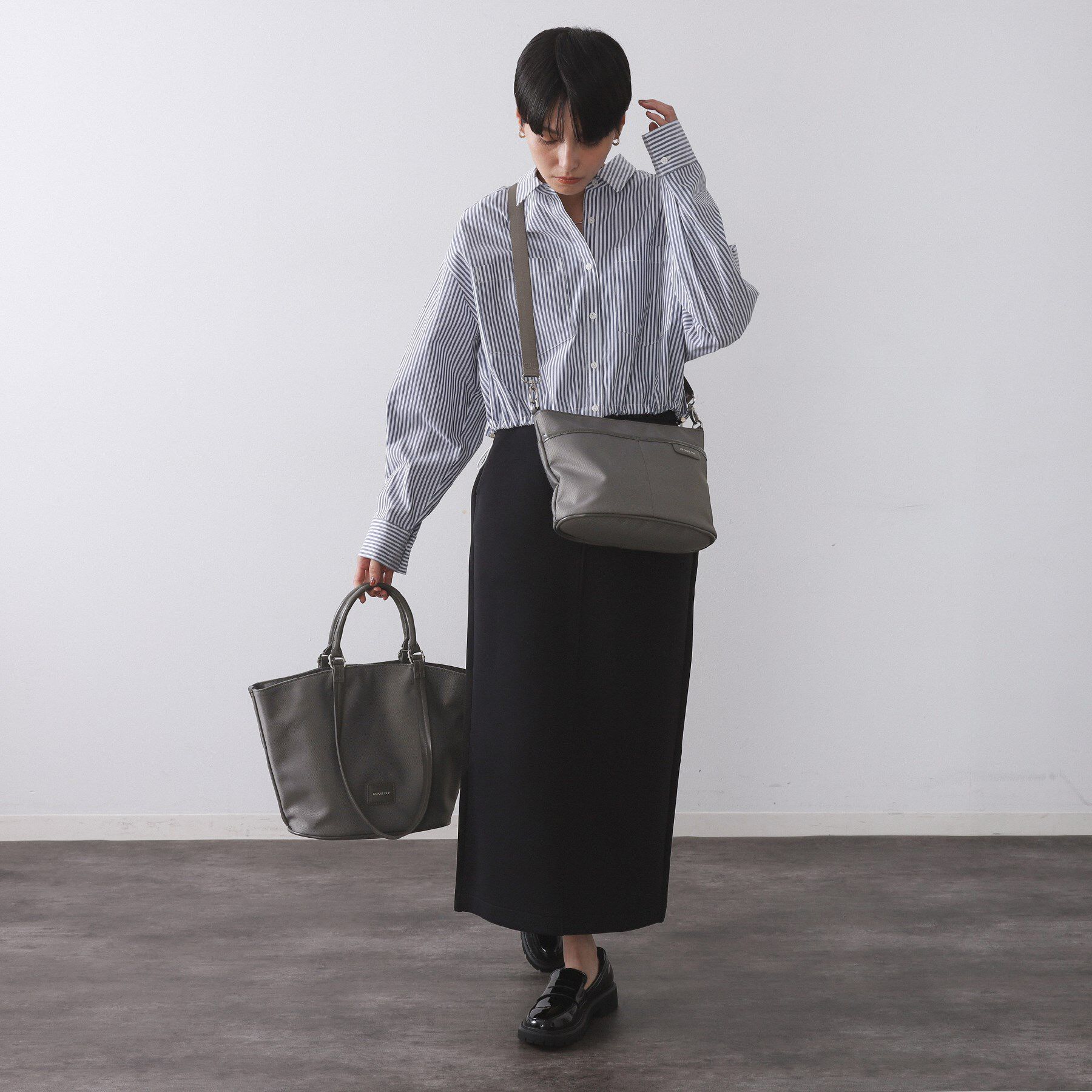 OPAQUE.CLIP「【マルチWAY】ミニショルダーとしても使える！バッグインポーチ付きトートバッグ」|トートバッグ|