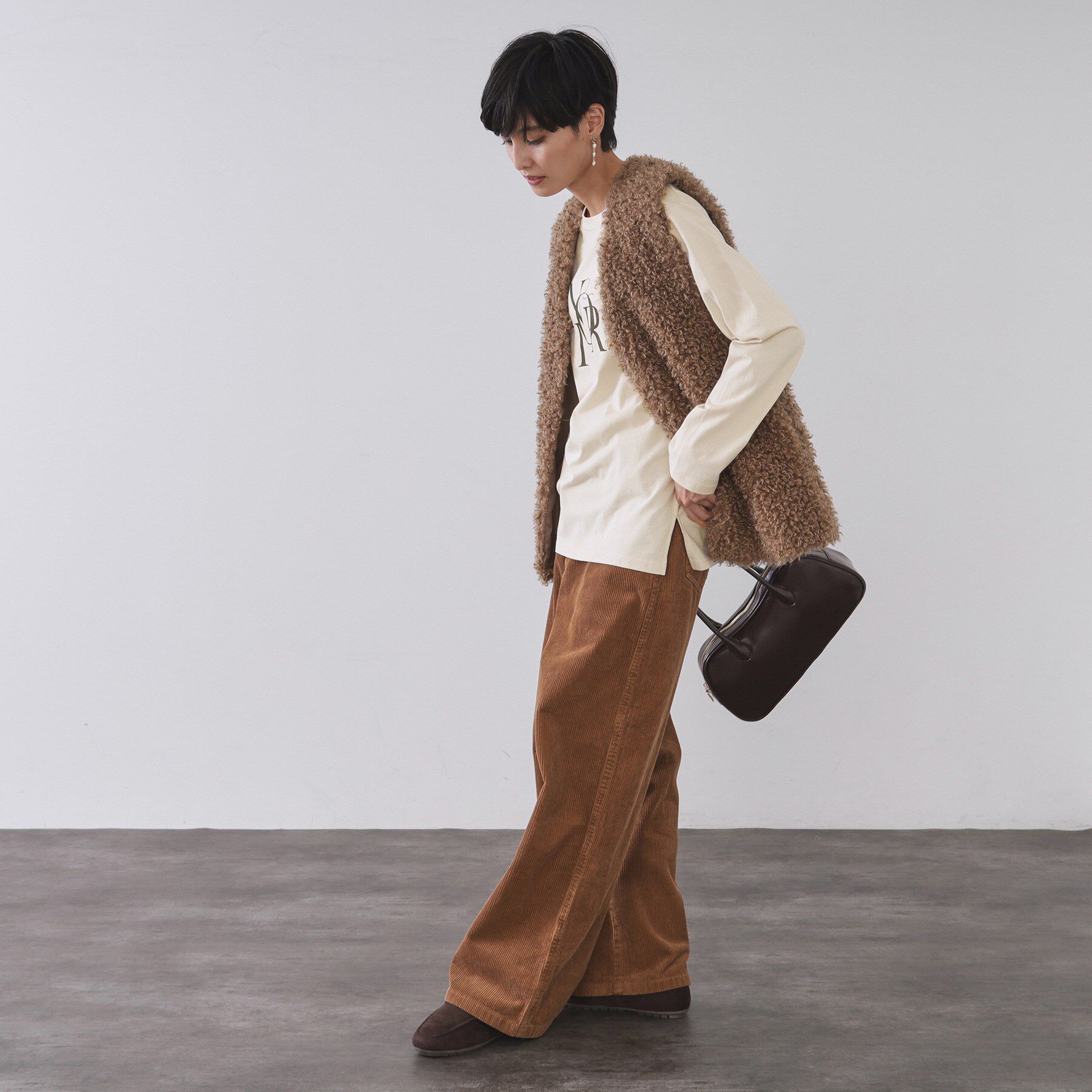 OPAQUE.CLIP「ロングロゴTシャツ【洗濯機OK】」|Tシャツ・カットソー|