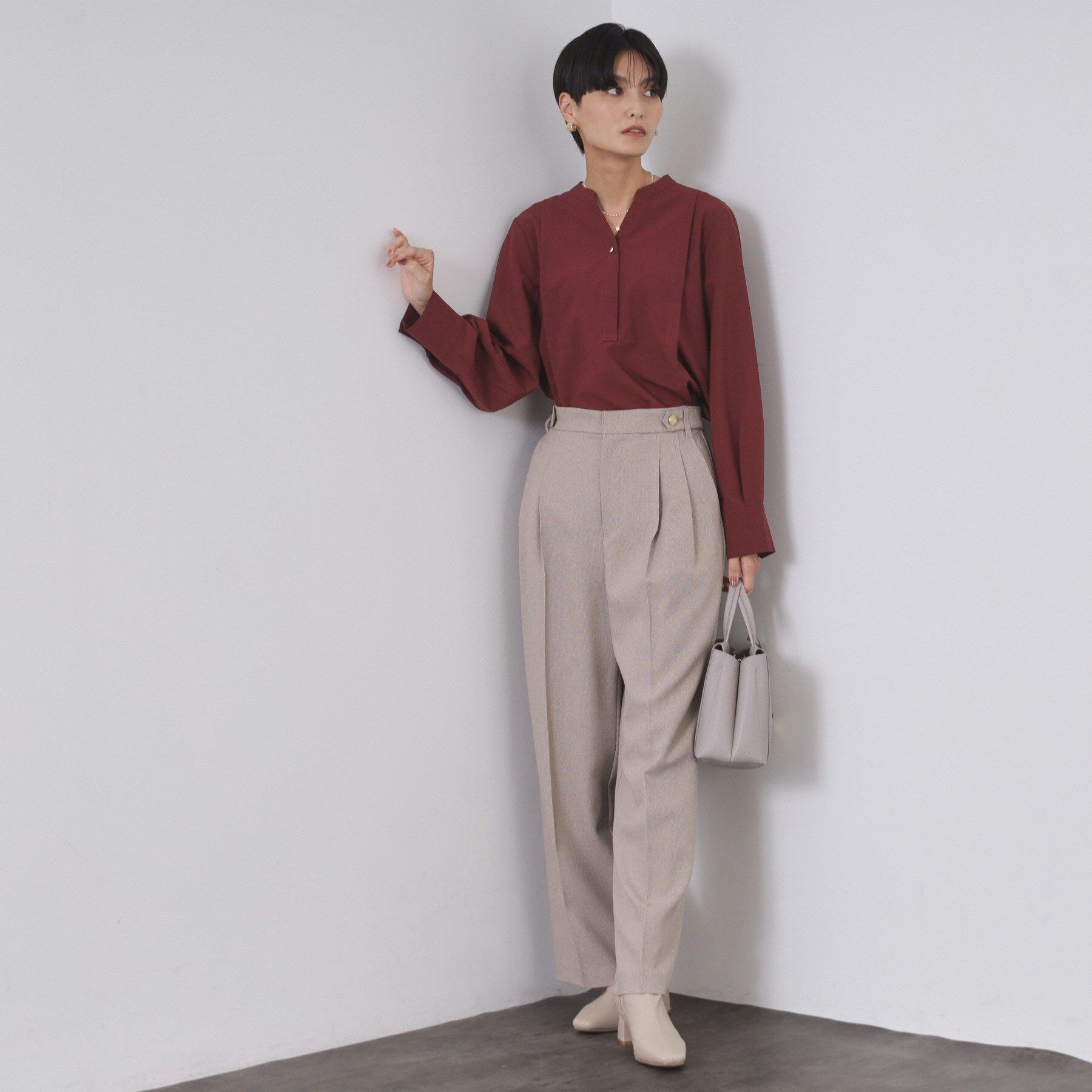 OPAQUE.CLIP「タックスキッパーブラウス【洗濯機OK】」|シャツ・ブラウス|