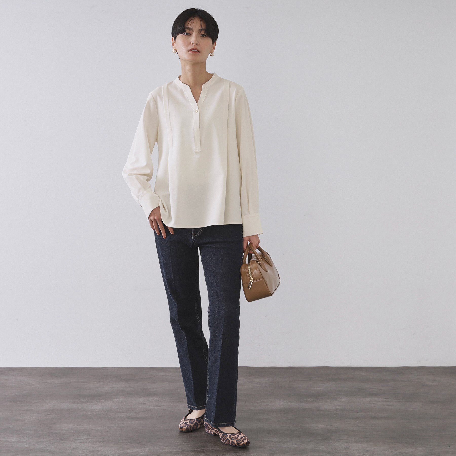 OPAQUE.CLIP「タックスキッパーブラウス【洗濯機OK】」|シャツ・ブラウス|