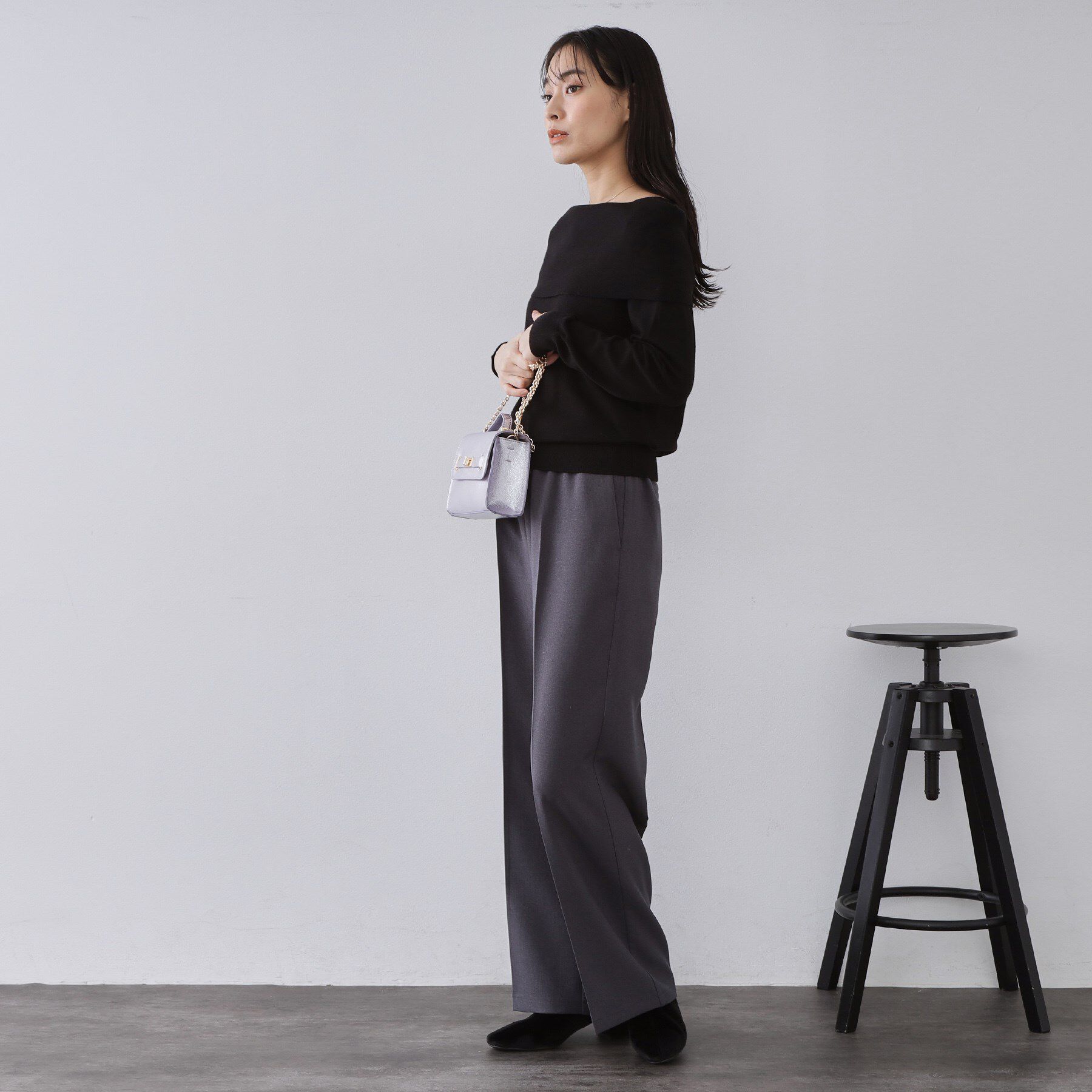 OPAQUE.CLIP「オフショルダーニット【洗濯機OK】」|ニット・セーター|