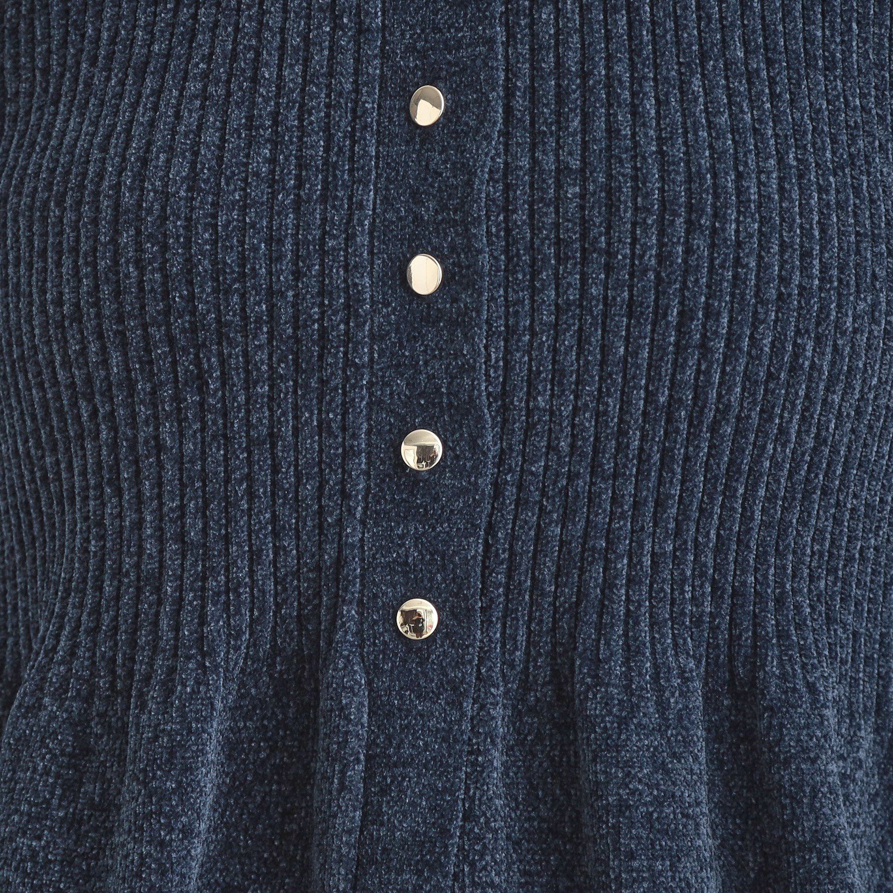 Couture broach「【袖口レース・着映え】短毛モールペプラム カーデ」|カーディガン|