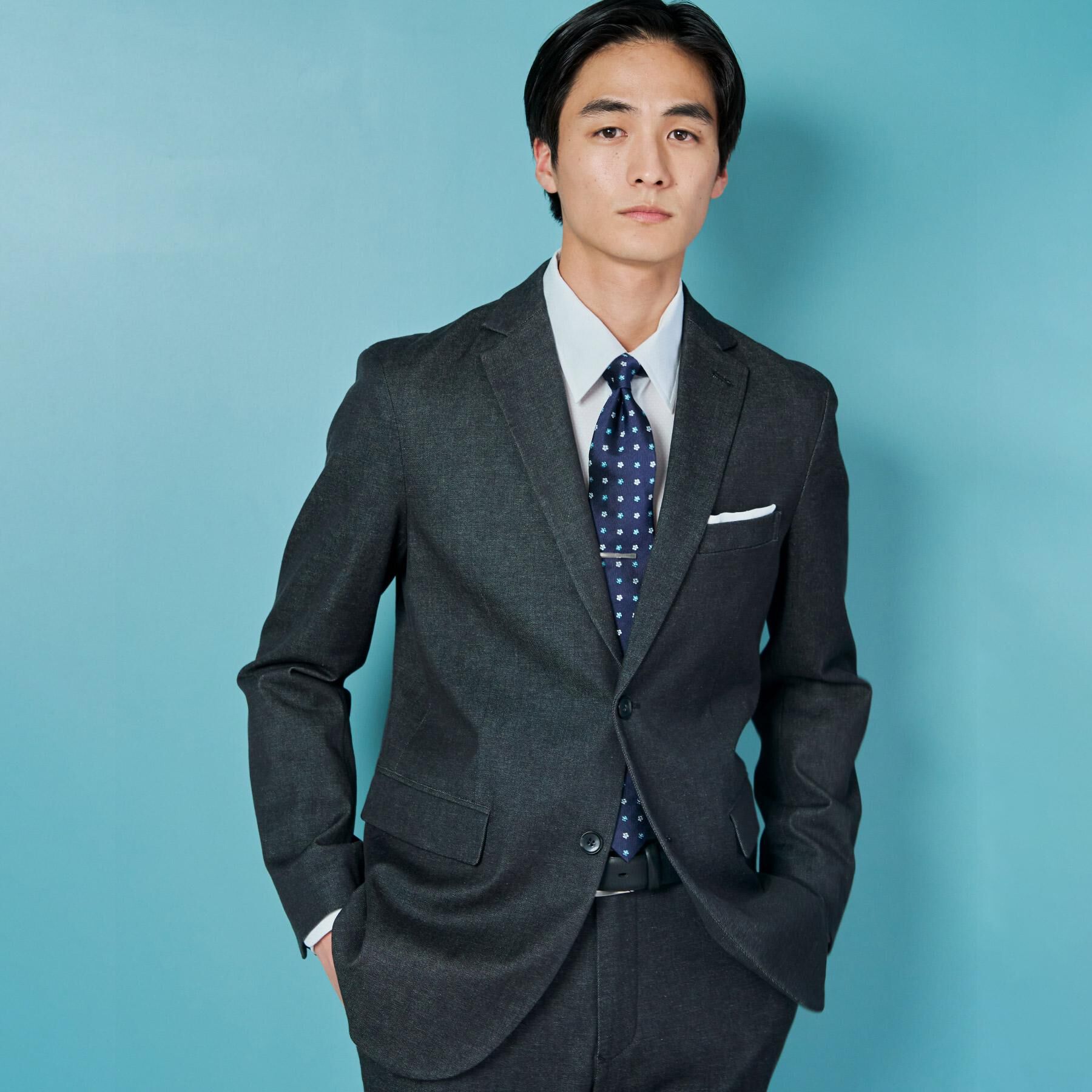 THE SHOP TK「エバーデニムジャケット セットアップ可／洗える／ストレッチ」|テーラードジャケット|