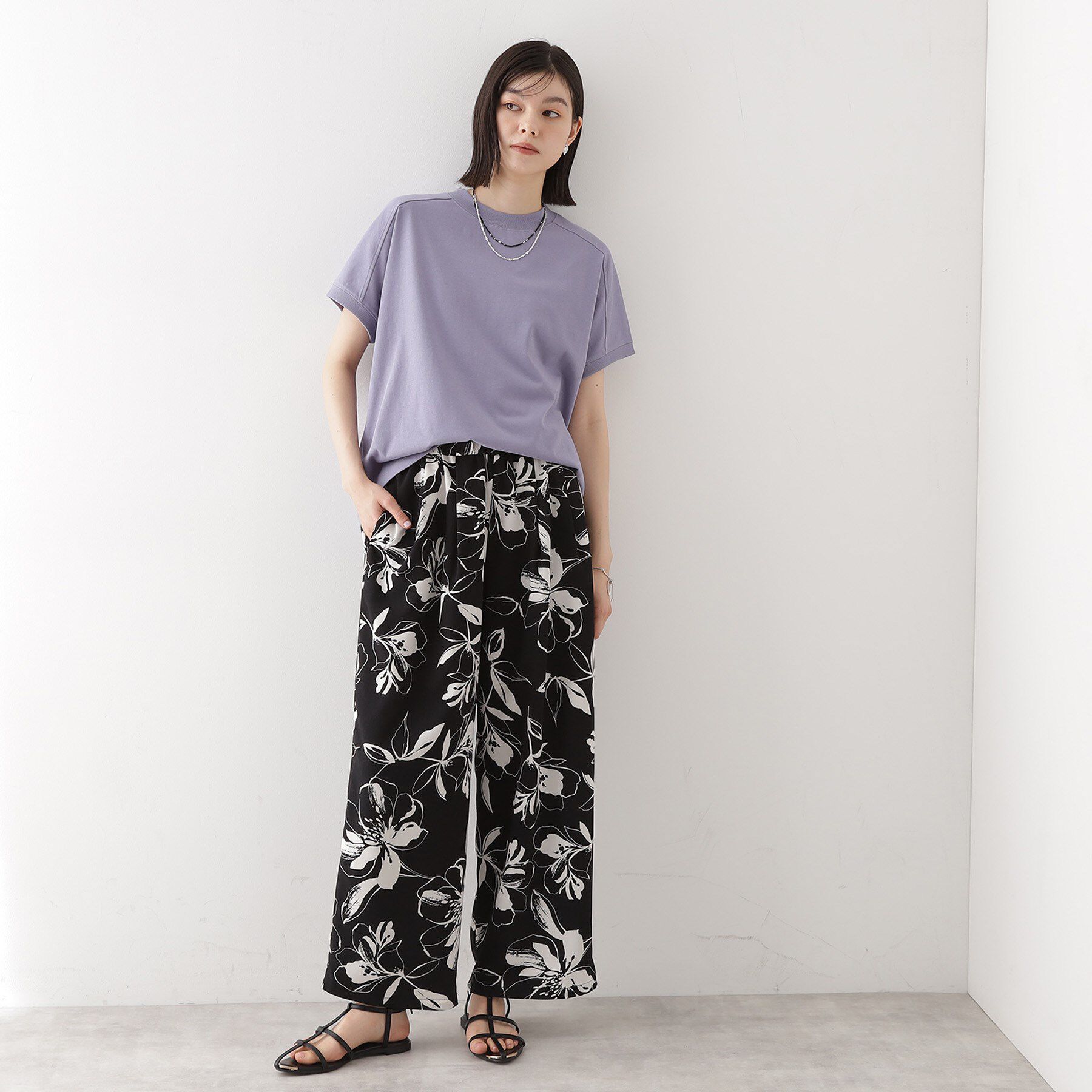 THE SHOP TK「フレンチ袖プルオーバー【毛玉になりにくい/接触冷感/UV/洗濯機OK】」|Tシャツ・カットソー|