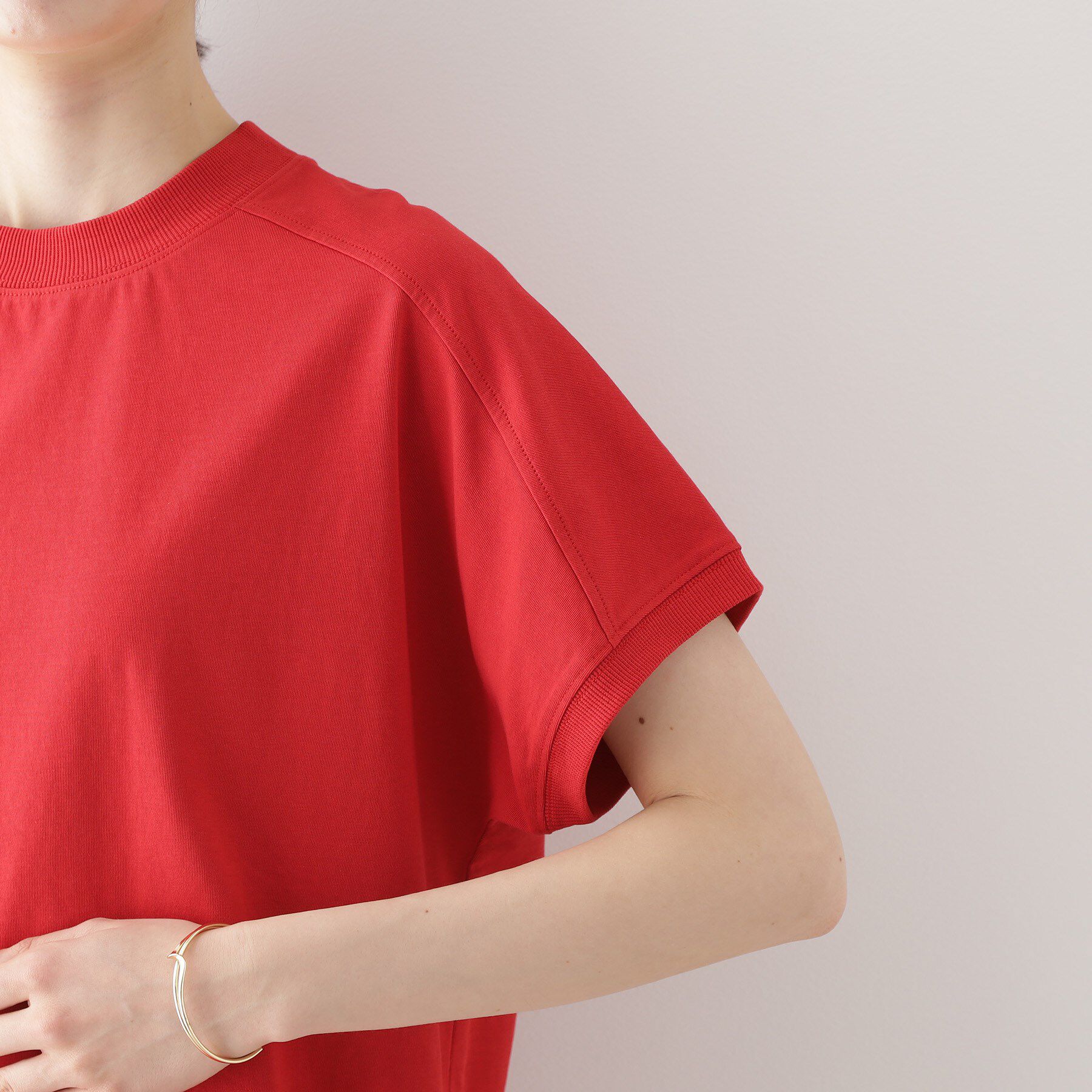 THE SHOP TK「フレンチ袖プルオーバー【毛玉になりにくい/接触冷感/UV/洗濯機OK】」|Tシャツ・カットソー|