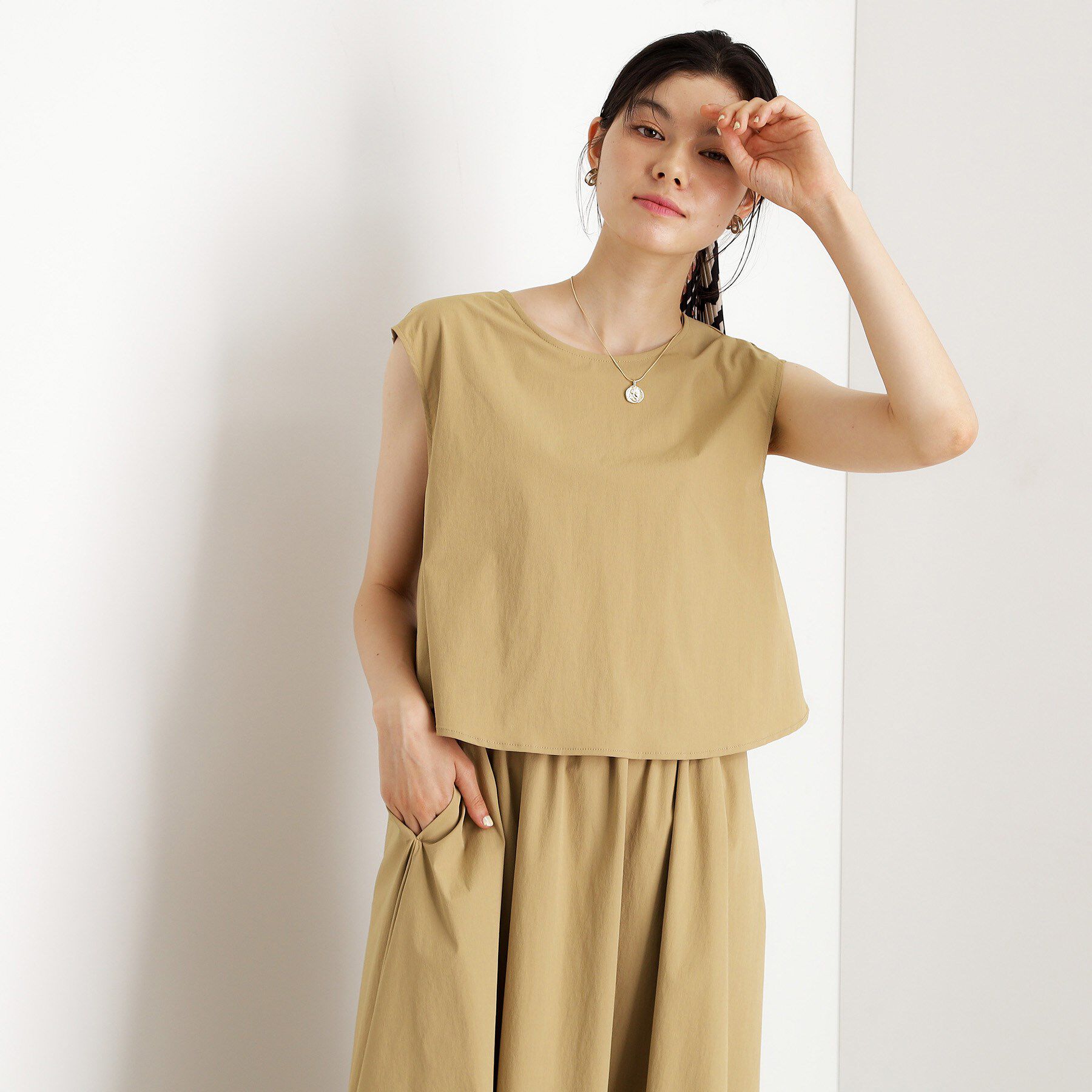 THE SHOP TK「ドッキングワンピース【接触冷感/撥水/UVカット/洗濯機OK】」|ワンピース|