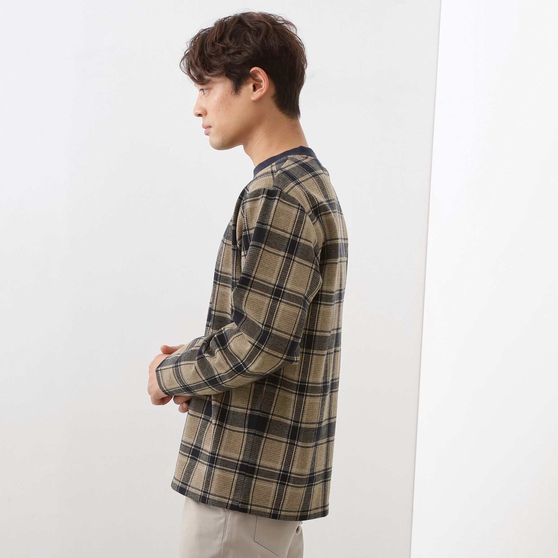 THE SHOP TK「チェックジャカードプルオーバー」|Tシャツ・カットソー|