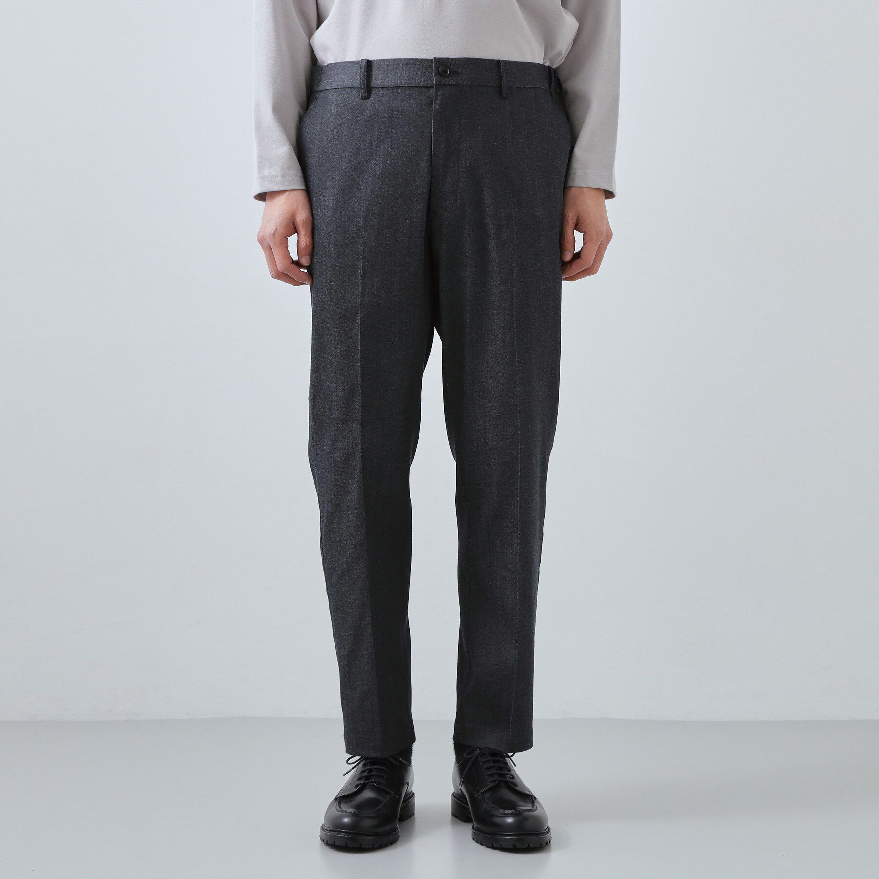 THE SHOP TK「ライトエバーデニム スラックス 洗濯機OK/ストレッチ/セットアップ可」|デニム|