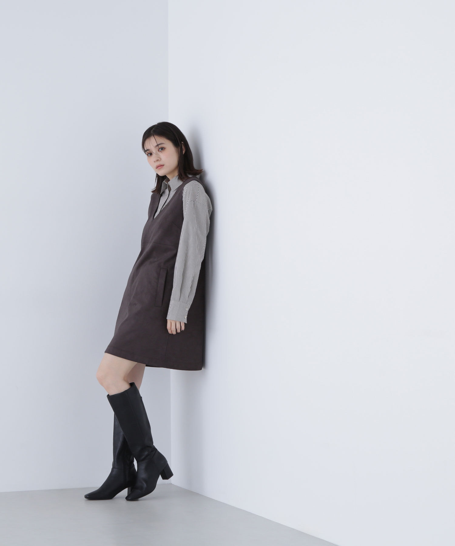  「フェイクスウェードミニジャンスカ」|ワンピース|