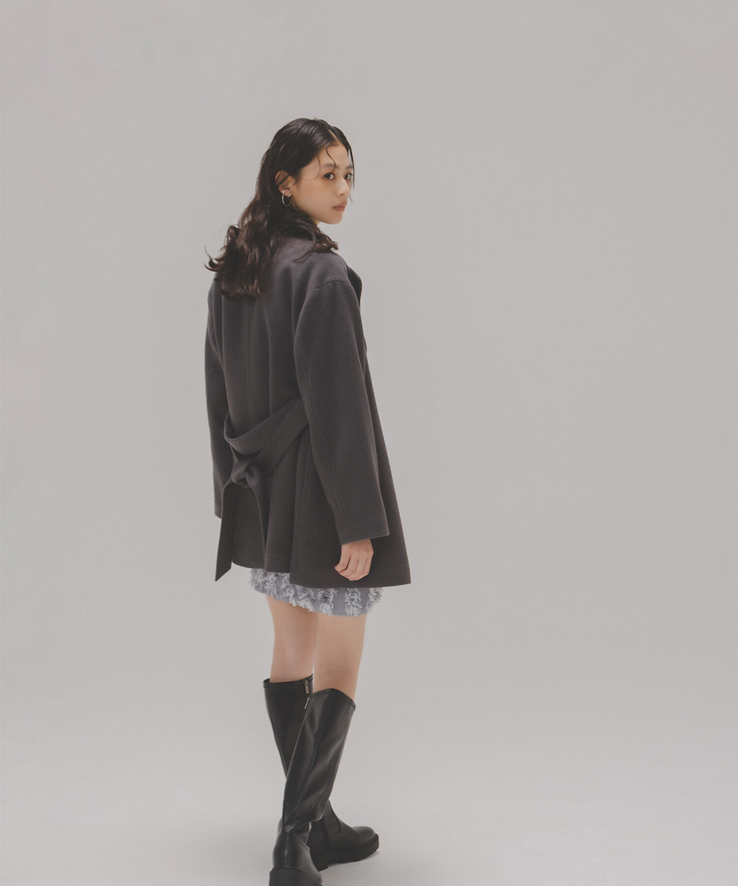  「ベルテッドミディコート」|ブルゾン・スタジャン|