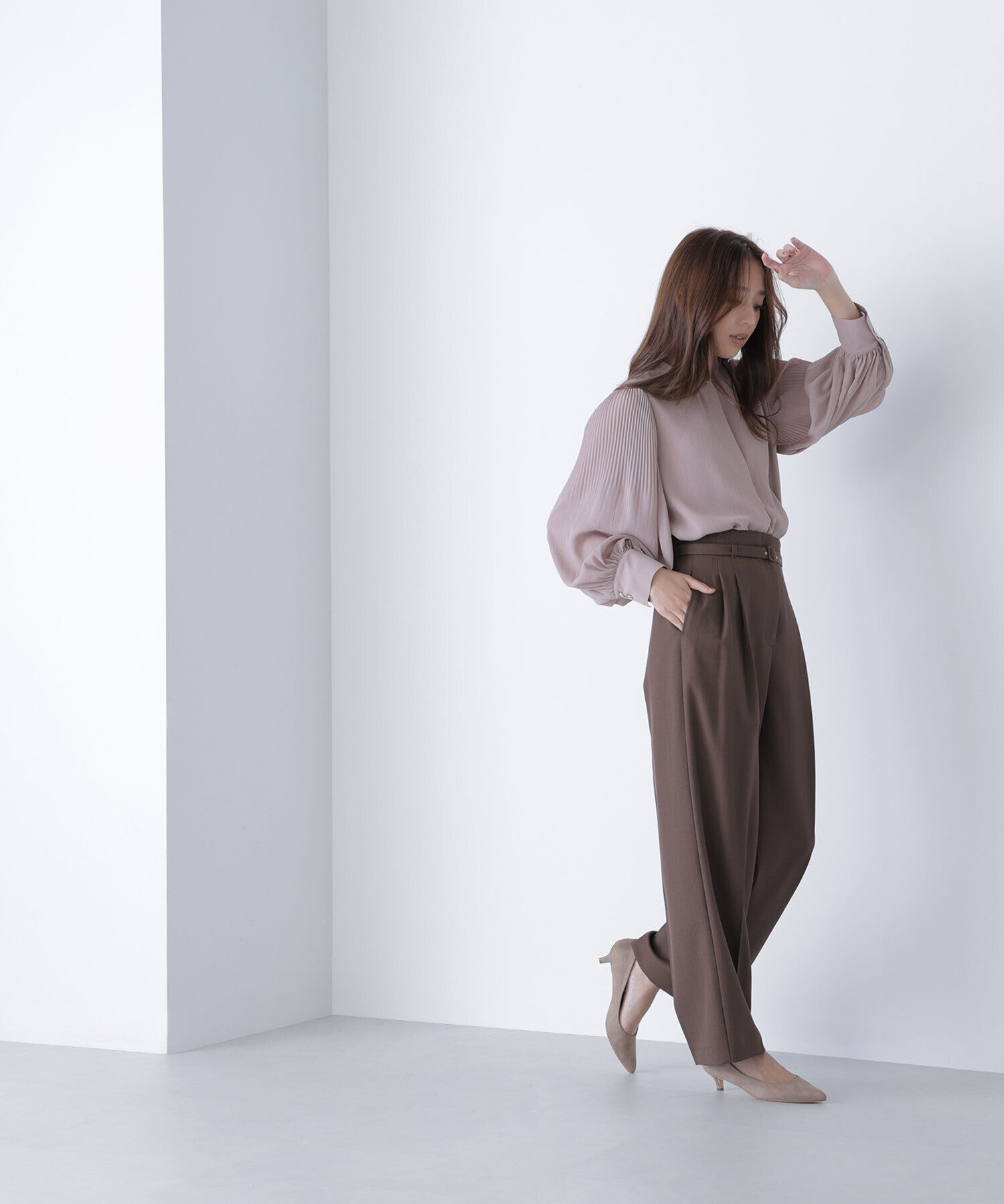  「くびれ仕込みベルテッドパンツ」|その他|