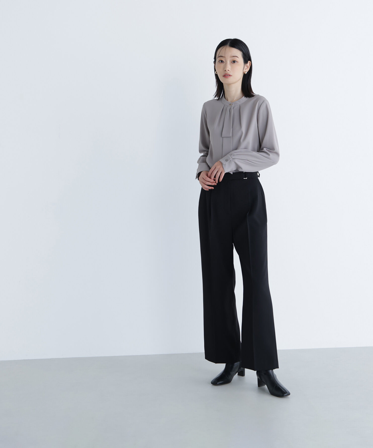  「メタルディティールタックワイドパンツ」|その他|