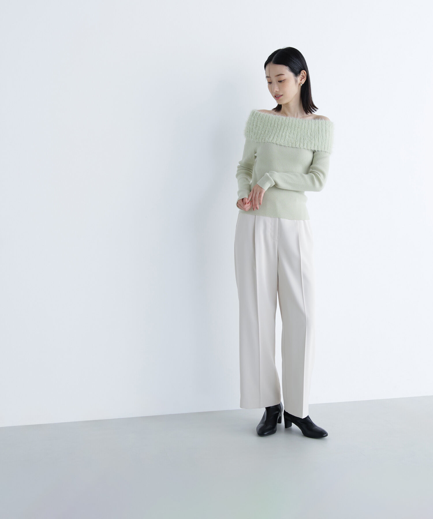  「メタルディティールタックワイドパンツ」|その他|