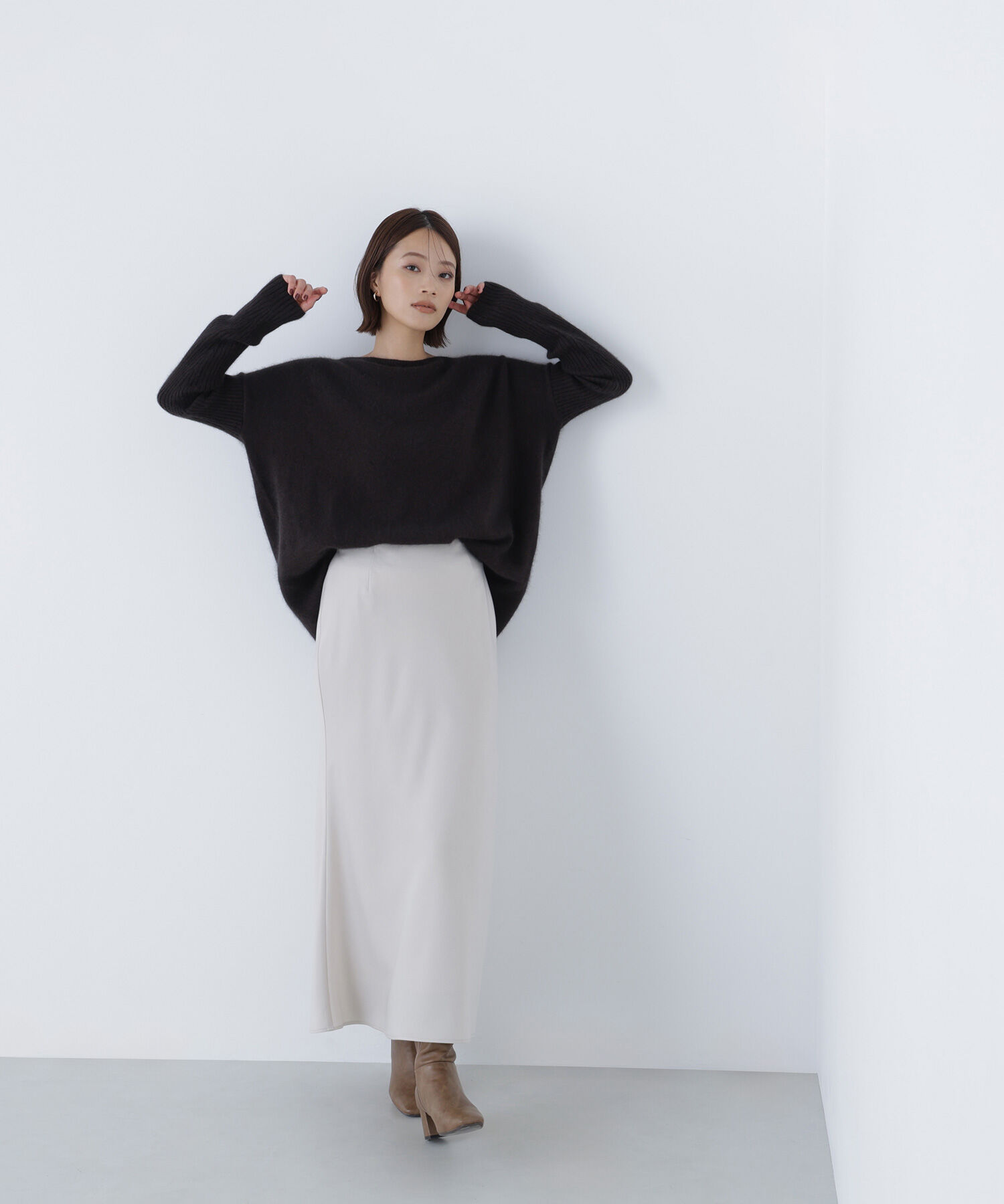  「ウールブレンドヘアリーニット」|ニット・セーター|