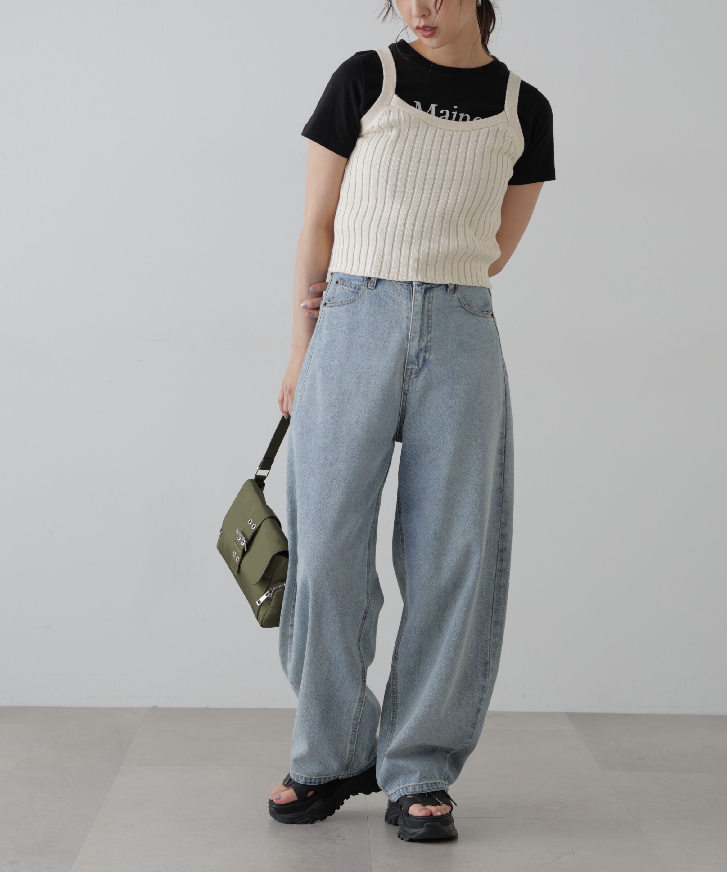  「リブニットタンクトップ」|ニット・セーター|