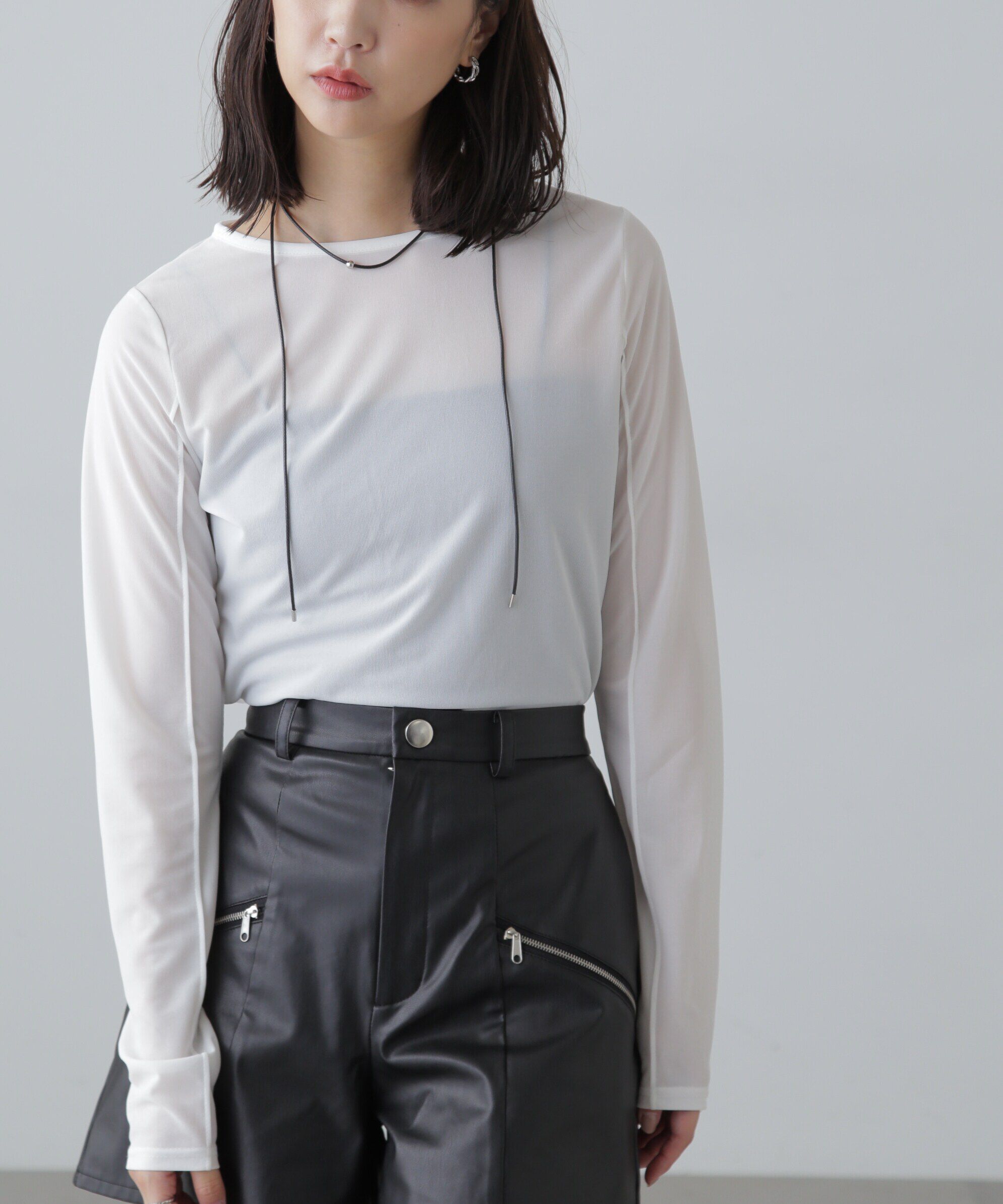  「シアークルーネックカットソー」|Tシャツ・カットソー|