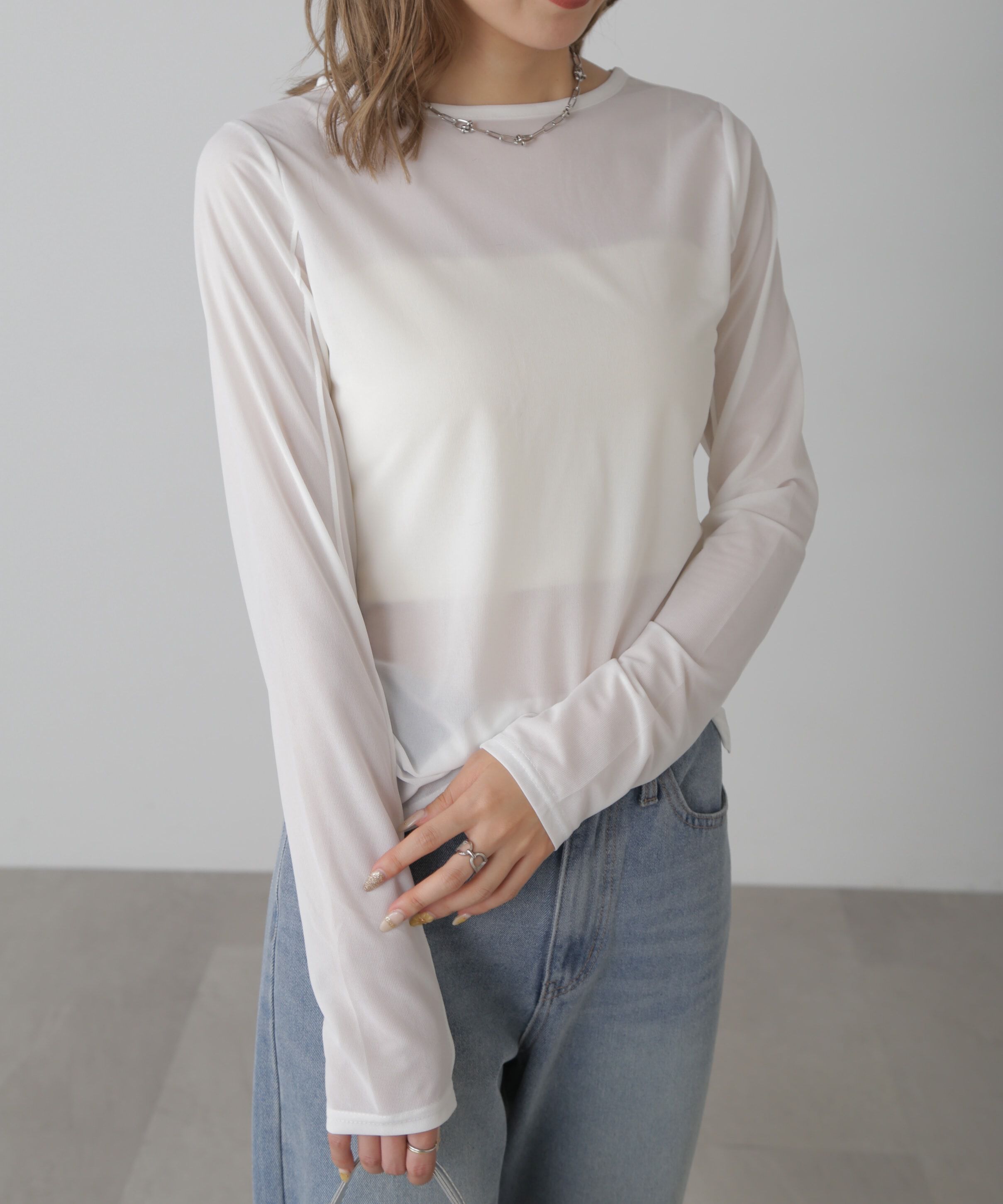  「シアークルーネックカットソー」|Tシャツ・カットソー|