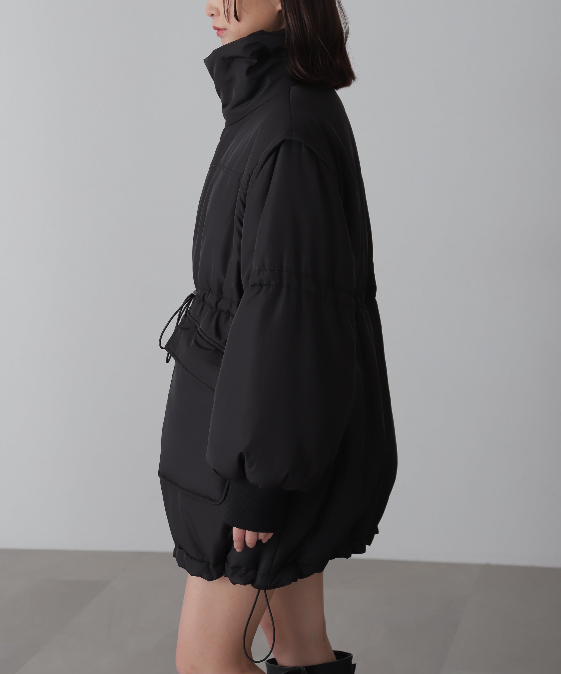  「スタンド中綿ウエストドロストコート」|その他|