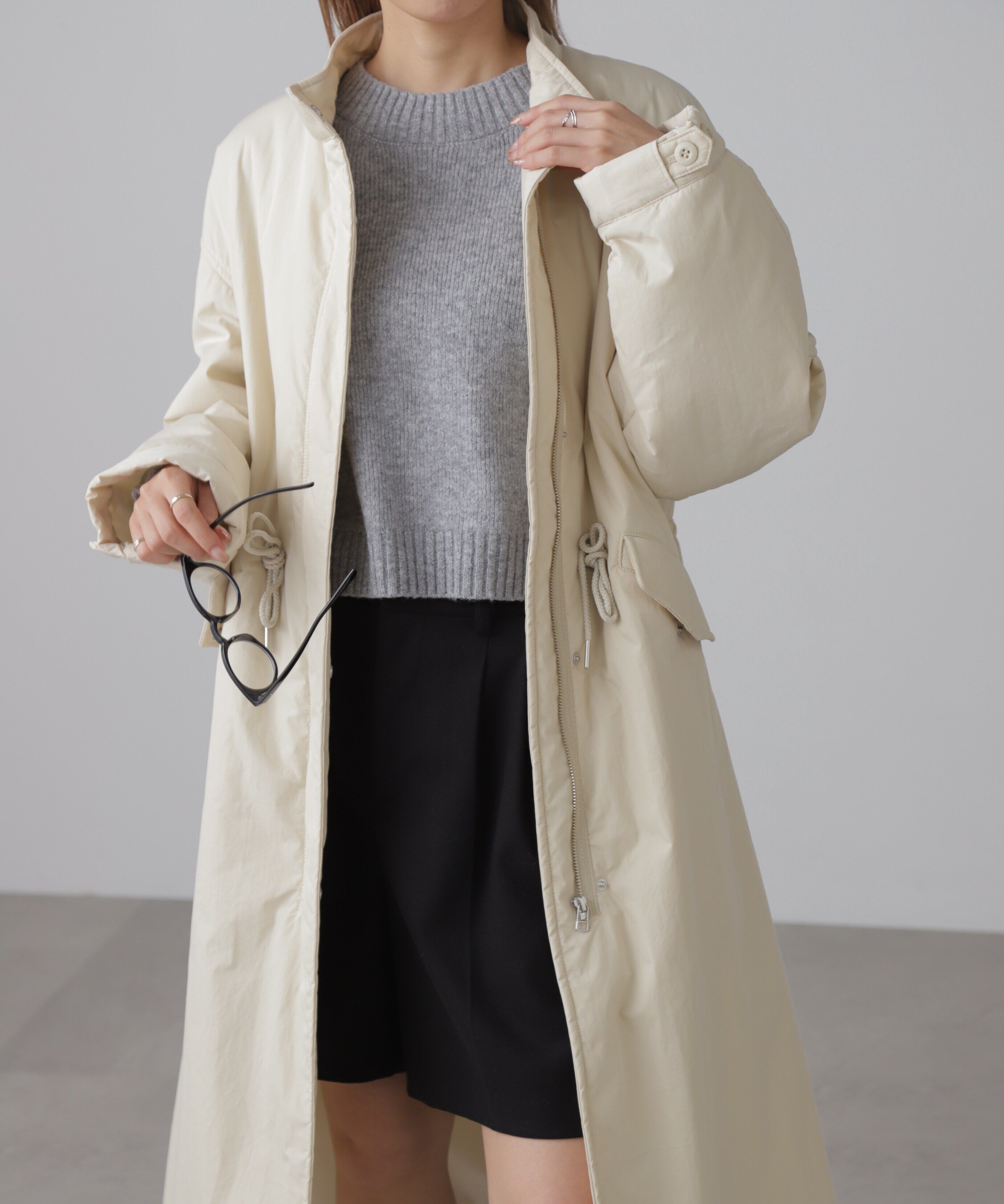  「中綿ロングミリタリーコート」|その他|