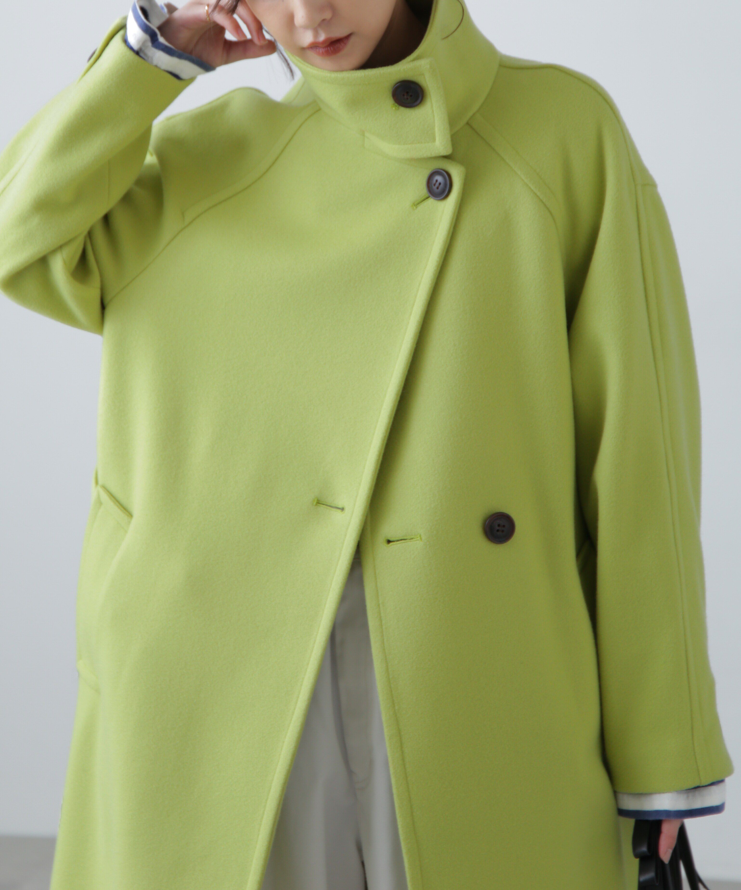  「スタンドカラーロングコート」|その他|