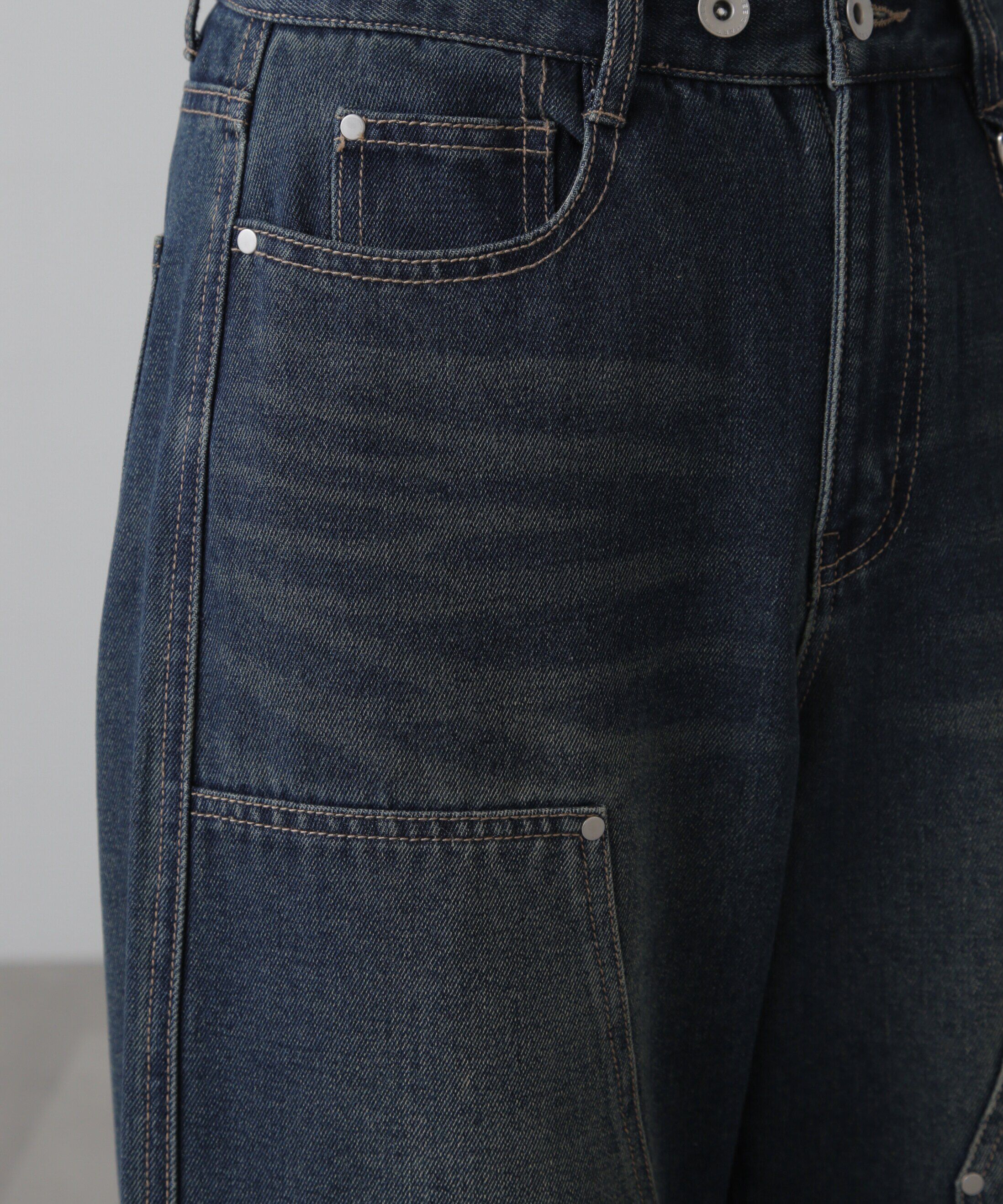  「ダブルニーワイドデニムパンツ」|その他|