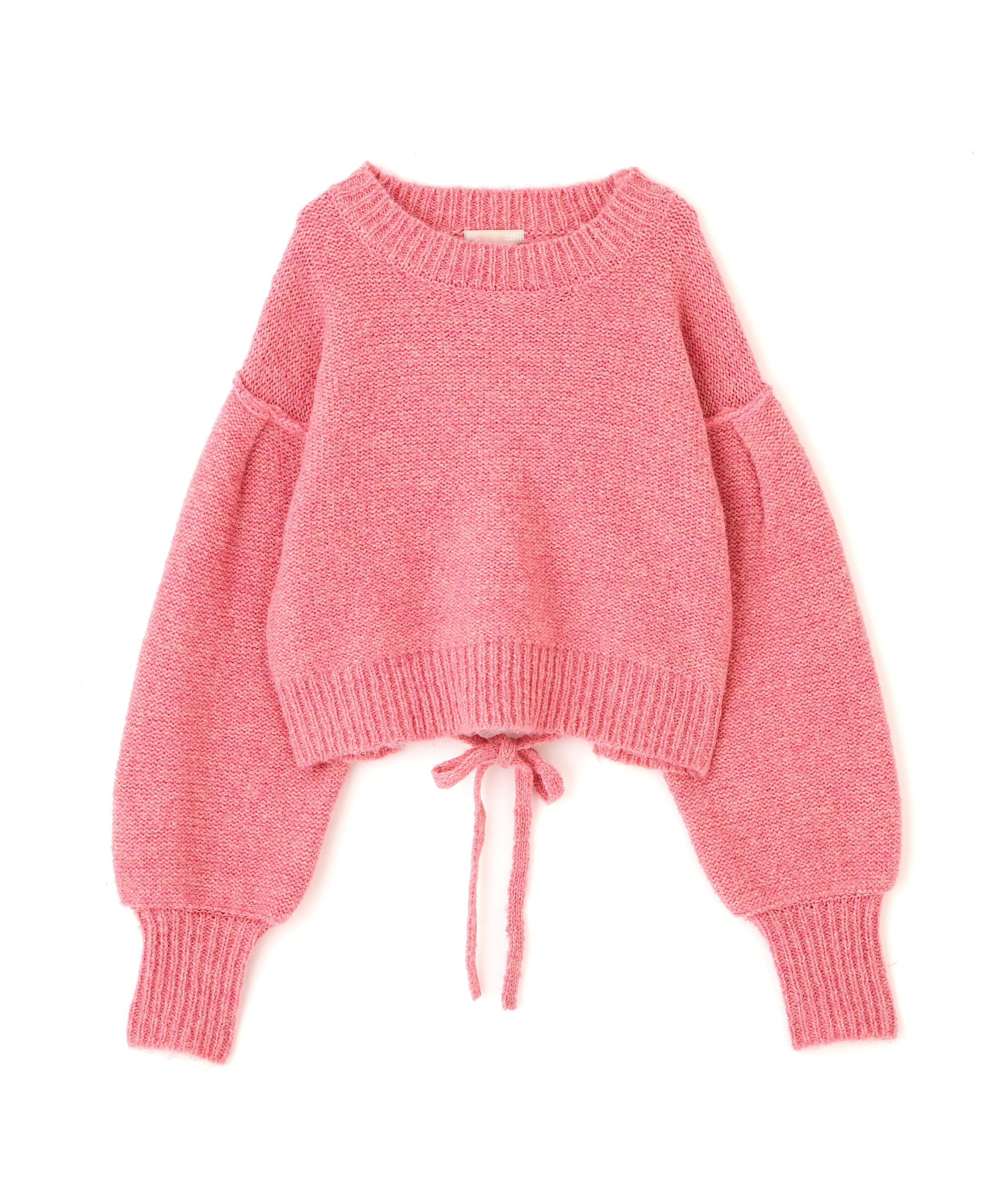  「バックリボンショート丈ニット」|ニット・セーター|