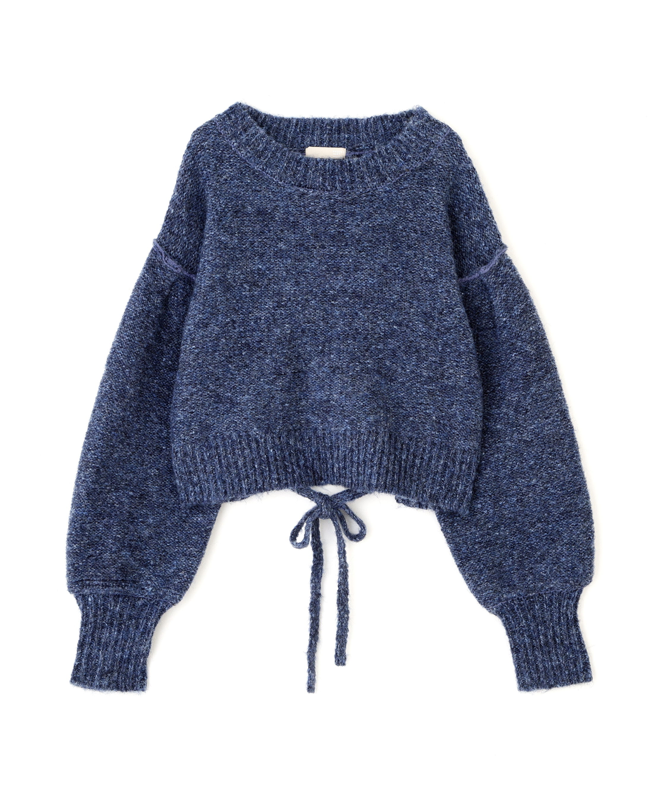  「バックリボンショート丈ニット」|ニット・セーター|