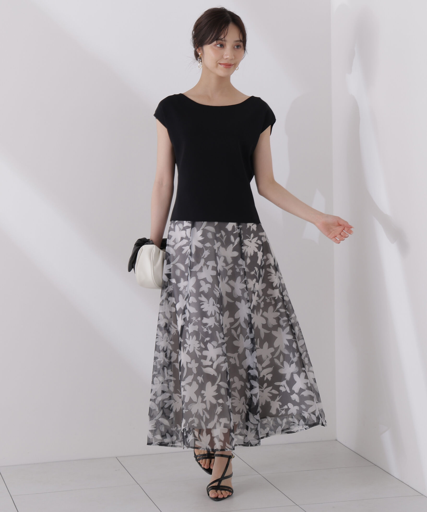 PROPORTION BODY DRESSING「＜ウォッシャブル＞ペイントフラワースカート」|スカート|