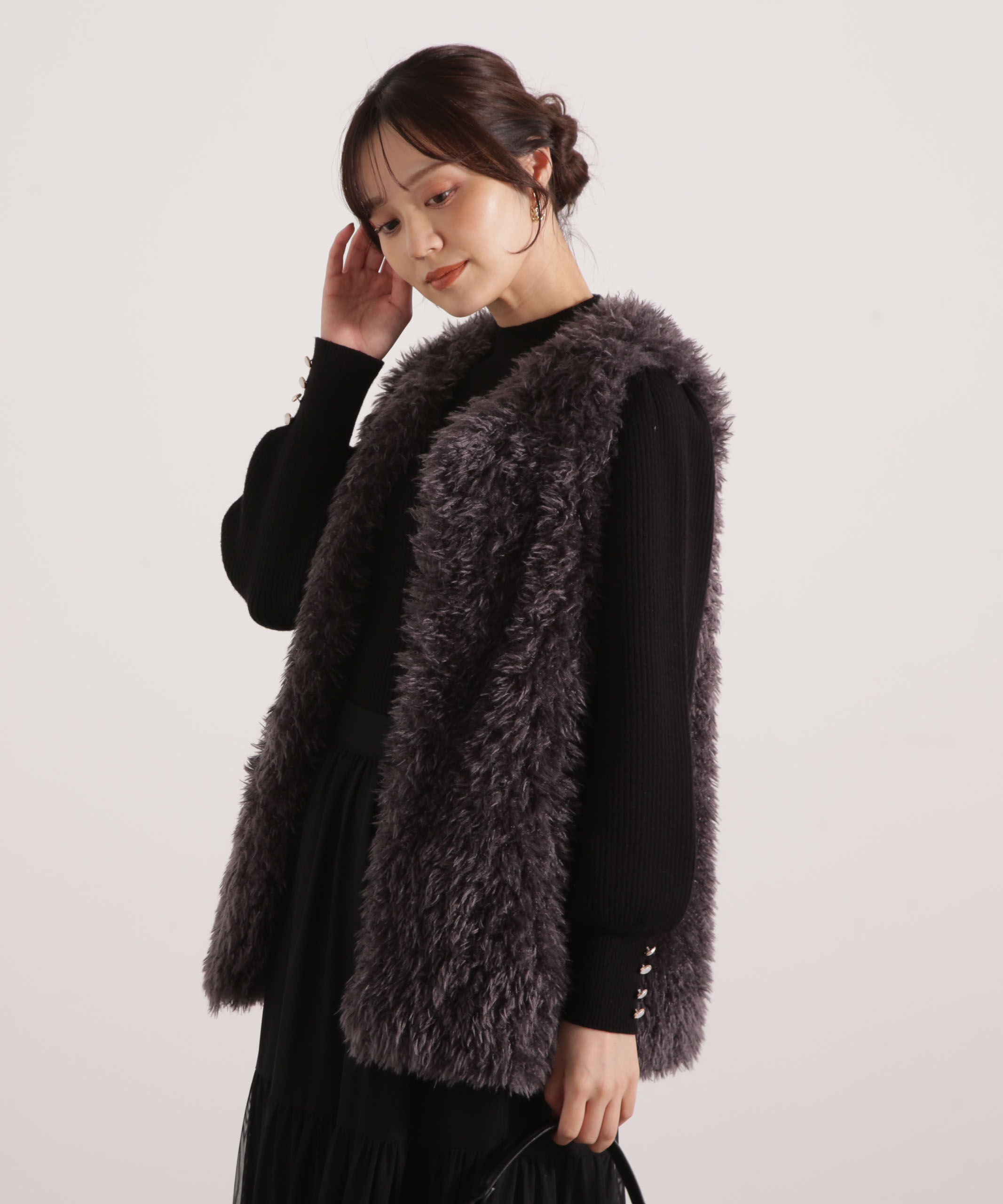 PROPORTION BODY DRESSING「フェイクファージレ 25AW」|ブルゾン・スタジャン|