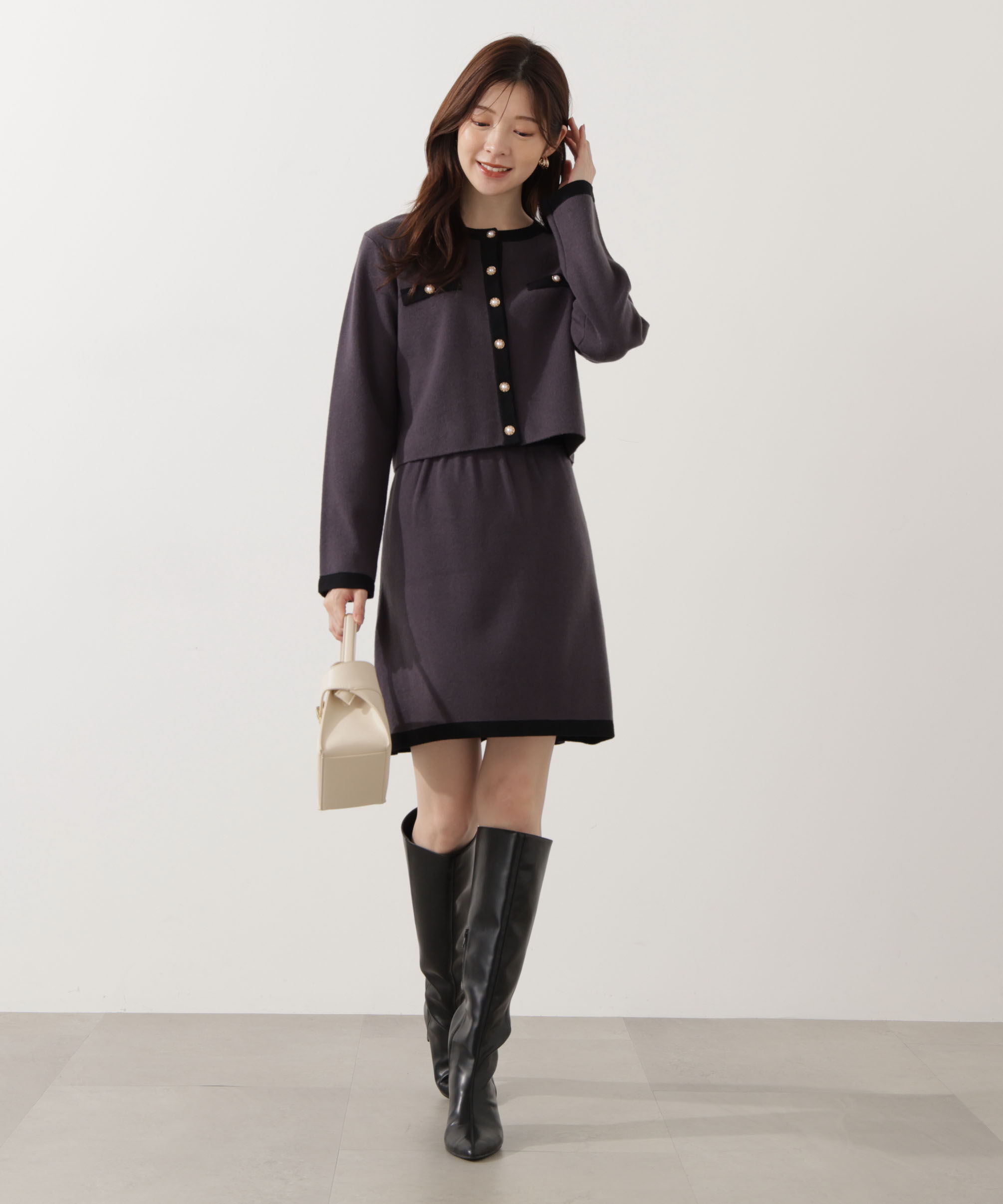 PROPORTION BODY DRESSING「ニットジャケット 25AW」|ニット・セーター|