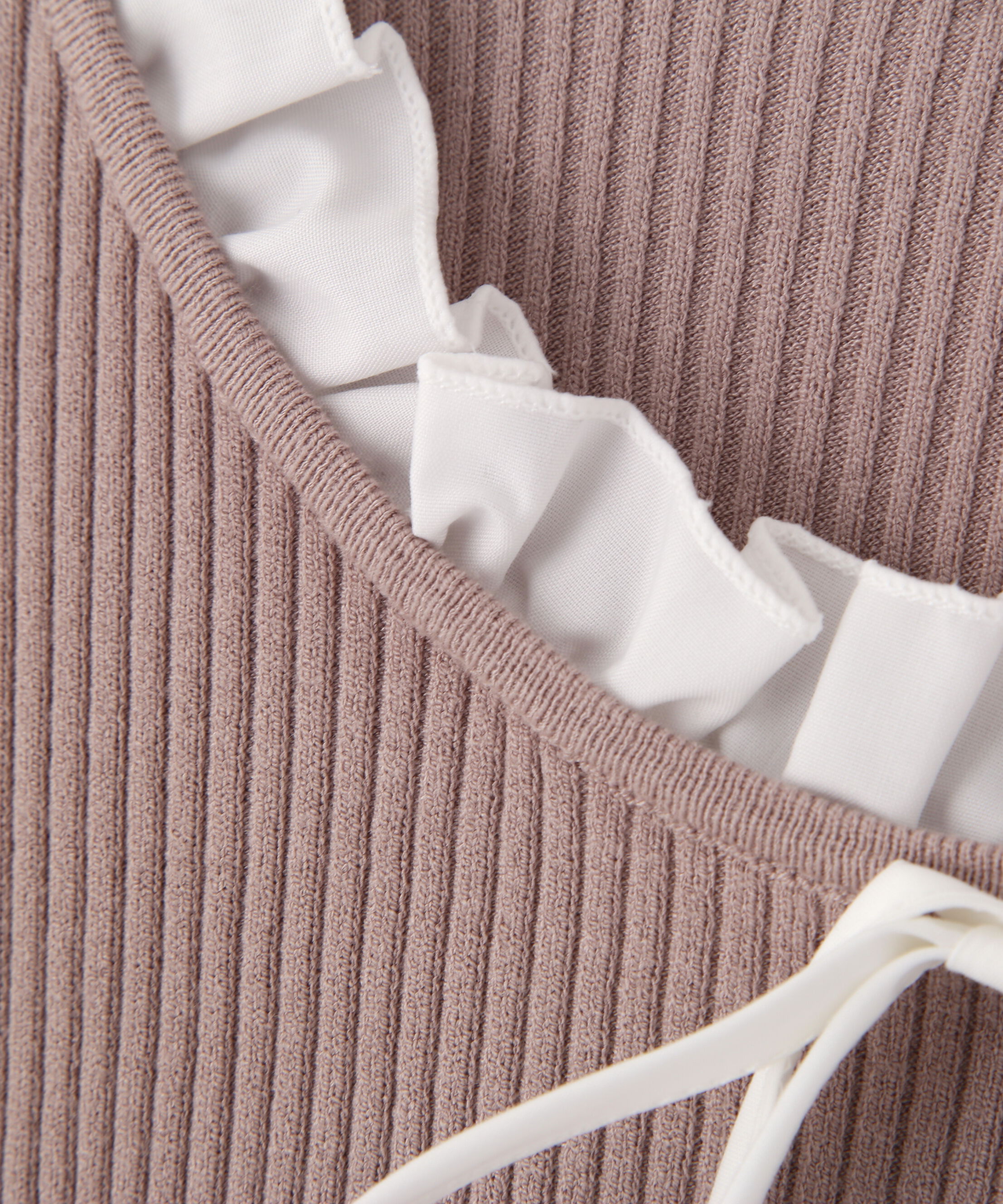 PROPORTION BODY DRESSING「リボン付きフリルニットトップス　26SS」|ニット・セーター|