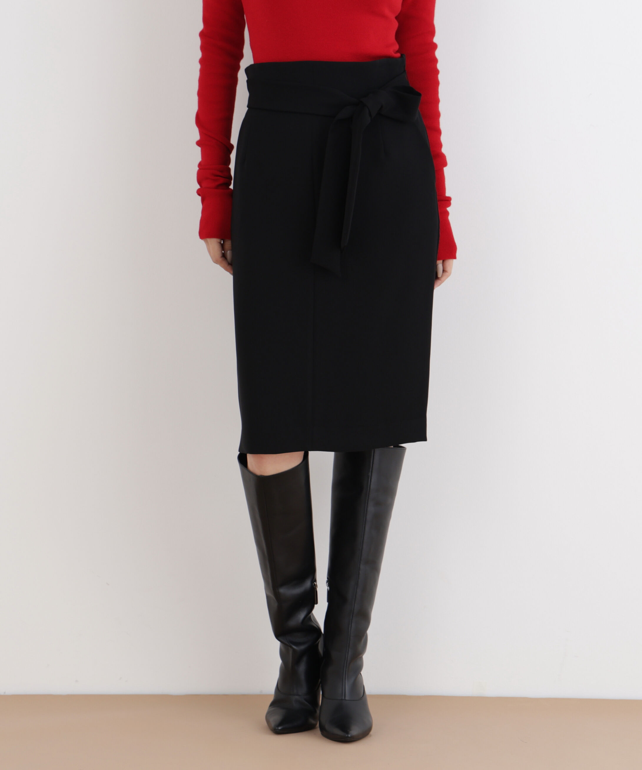  「◆２WAYベルトタイトスカート」|スカート|ブラック