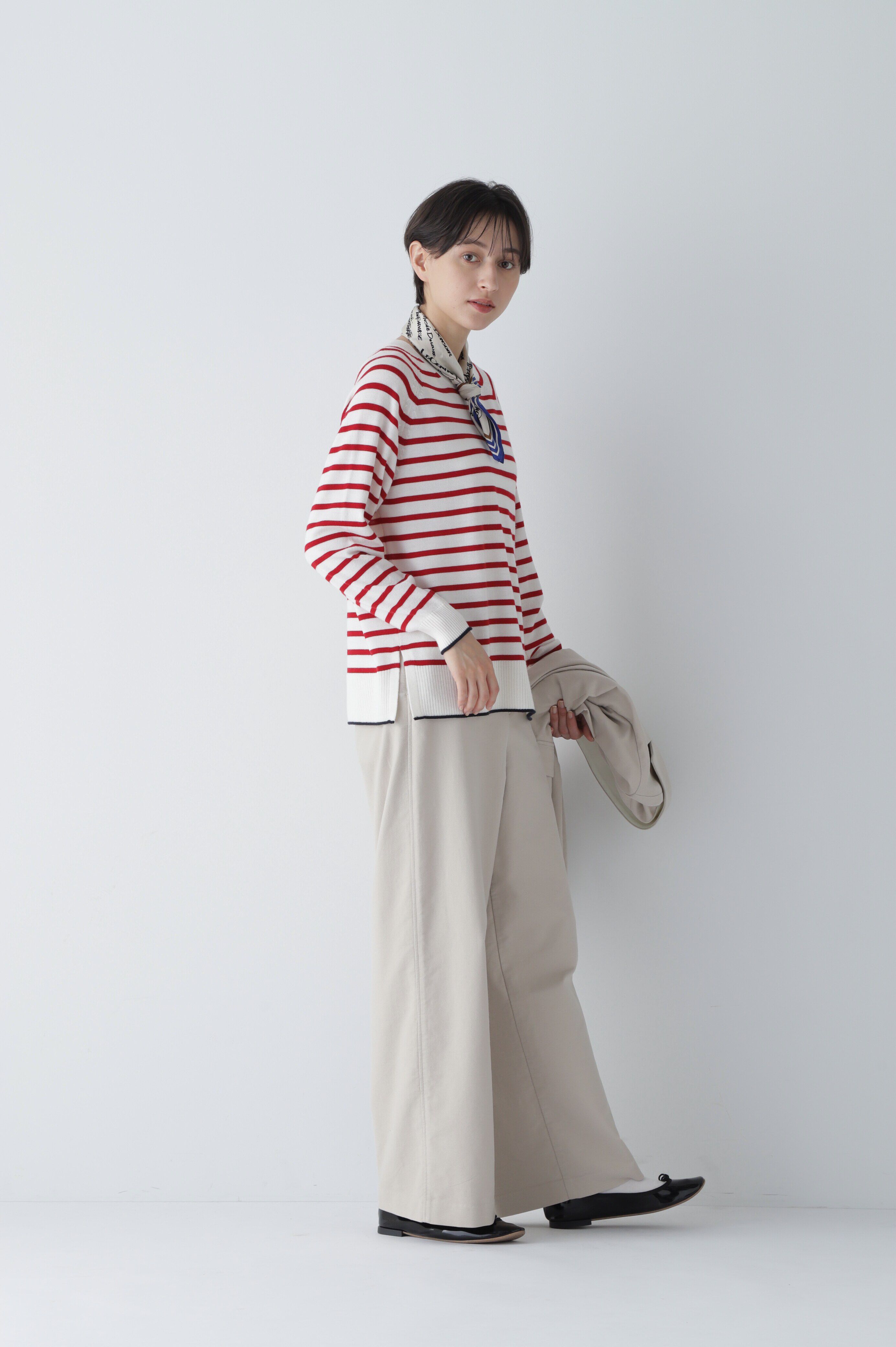  「◆梳毛ボーダーニット」|ニット・セーター|