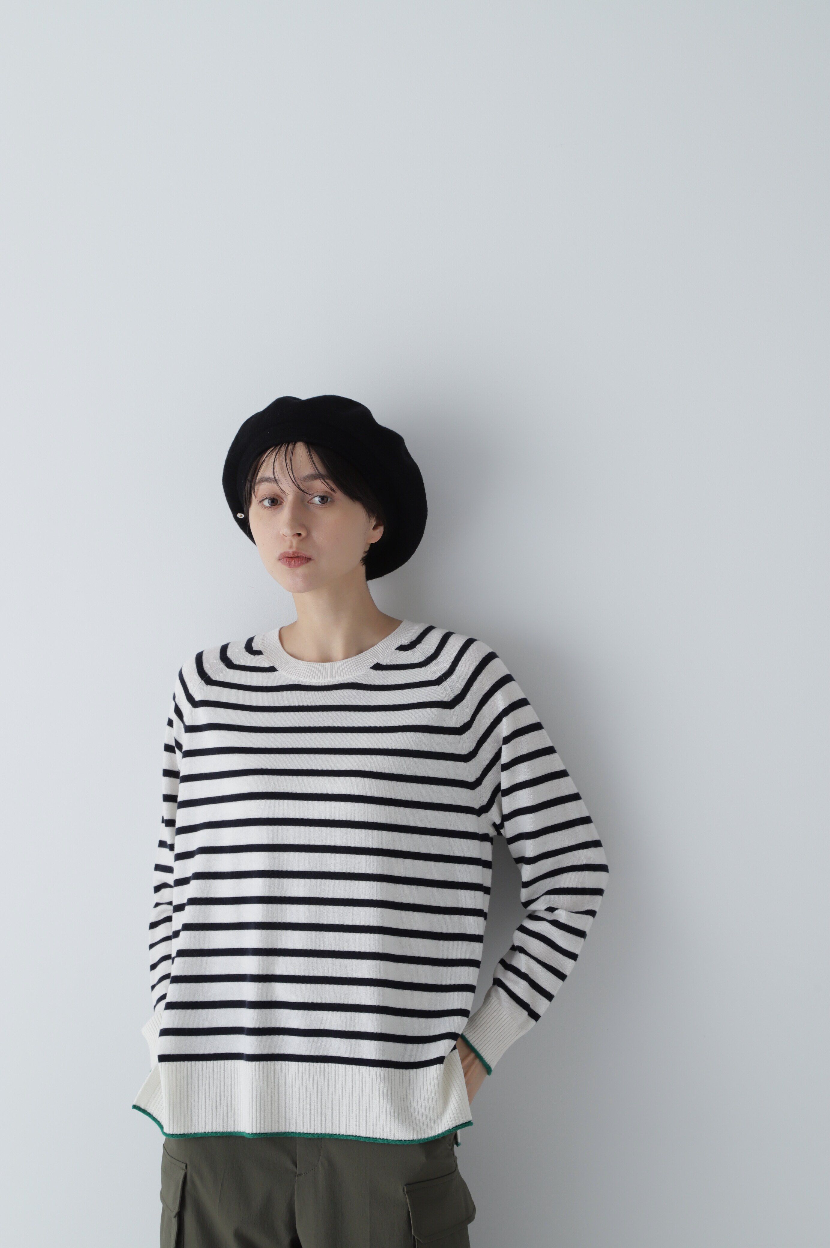  「◆梳毛ボーダーニット」|ニット・セーター|