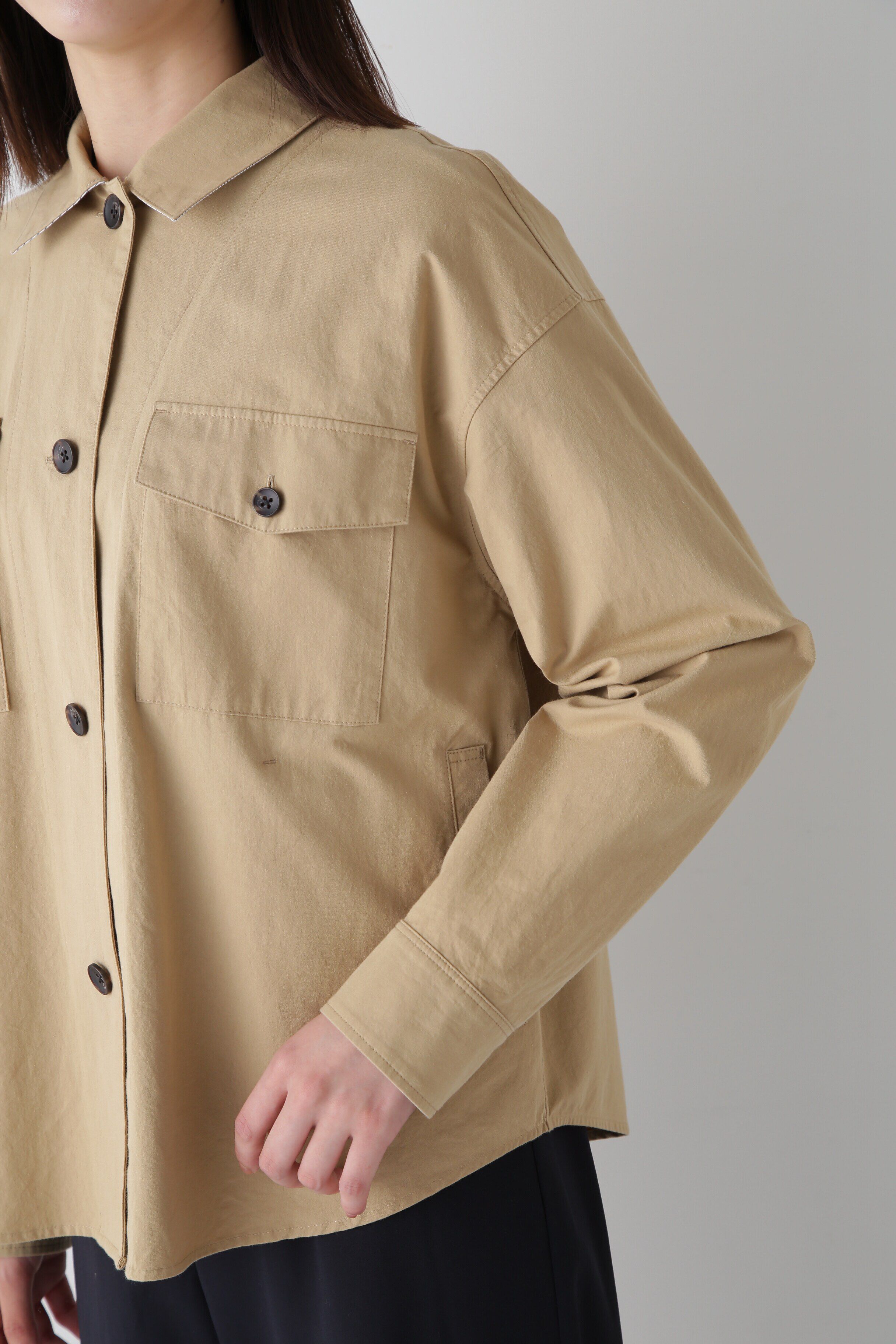  「◆近江晒シャツブルゾン」|シャツ・ブラウス|