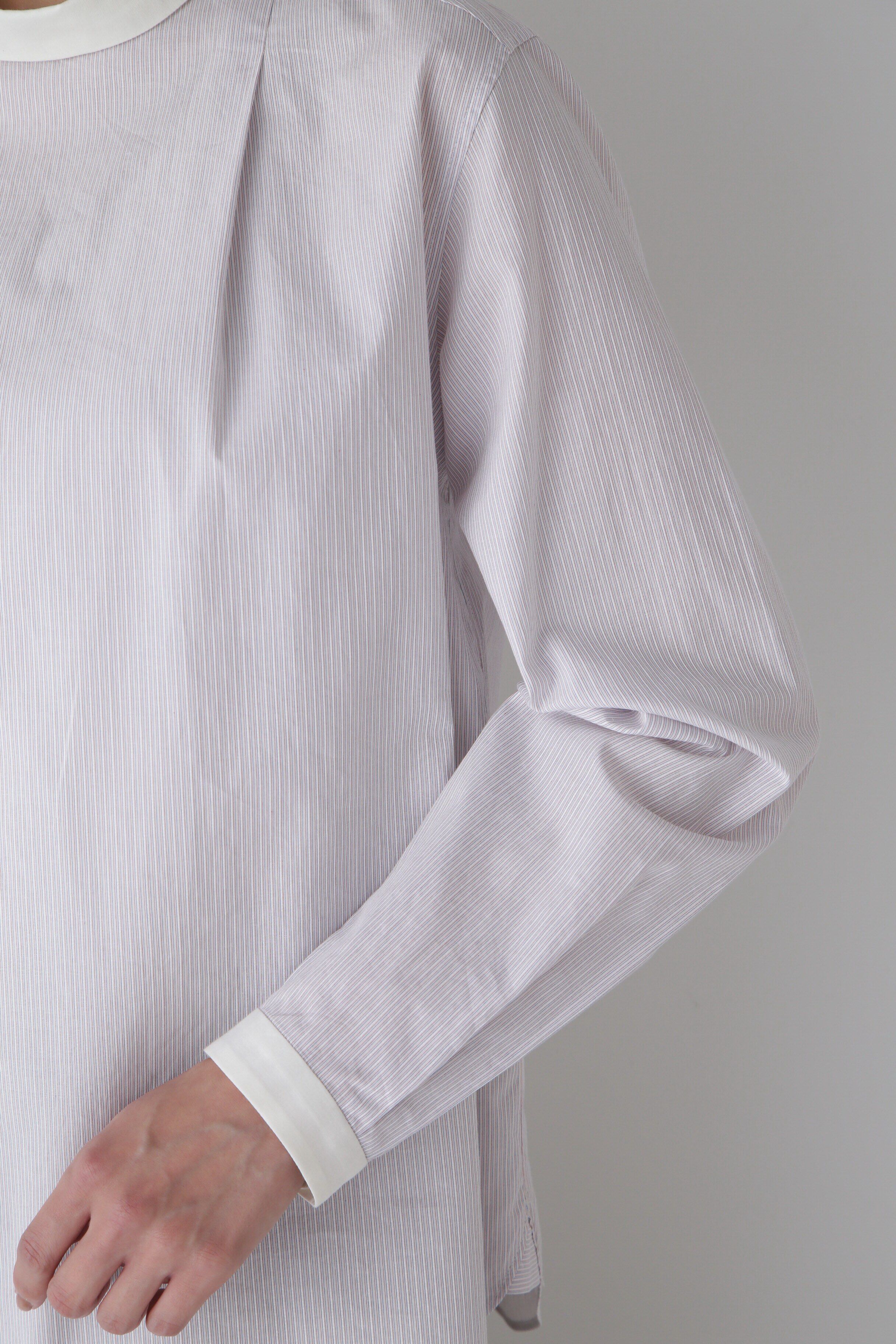  「◆シルプレシュランクストライプブラウス」|シャツ・ブラウス|