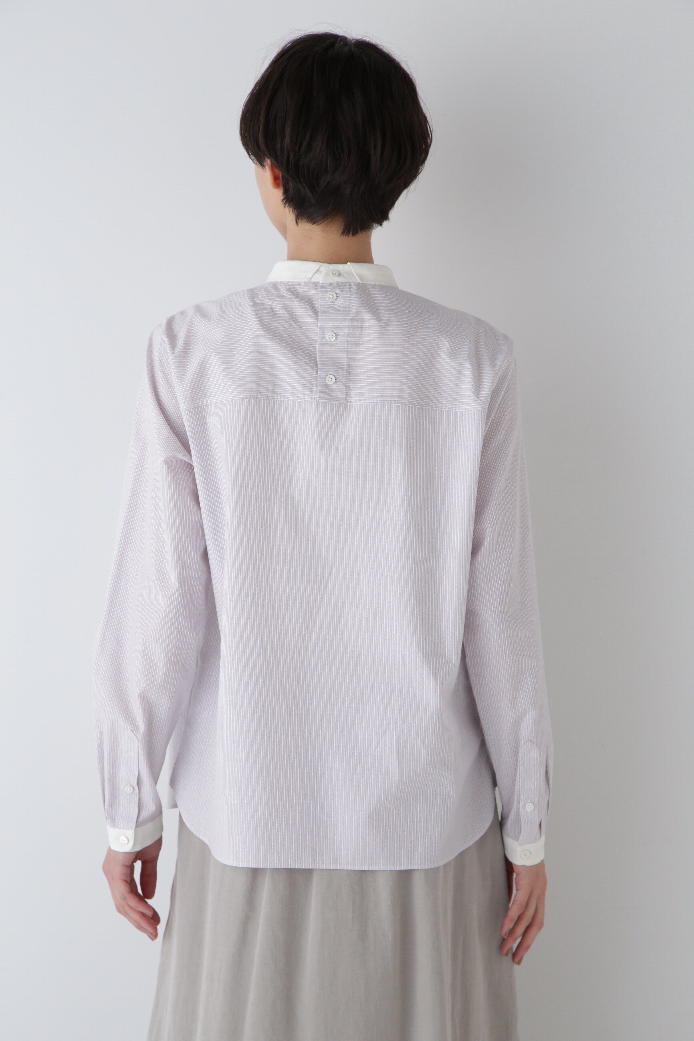  「◆シルプレシュランクストライプブラウス」|シャツ・ブラウス|