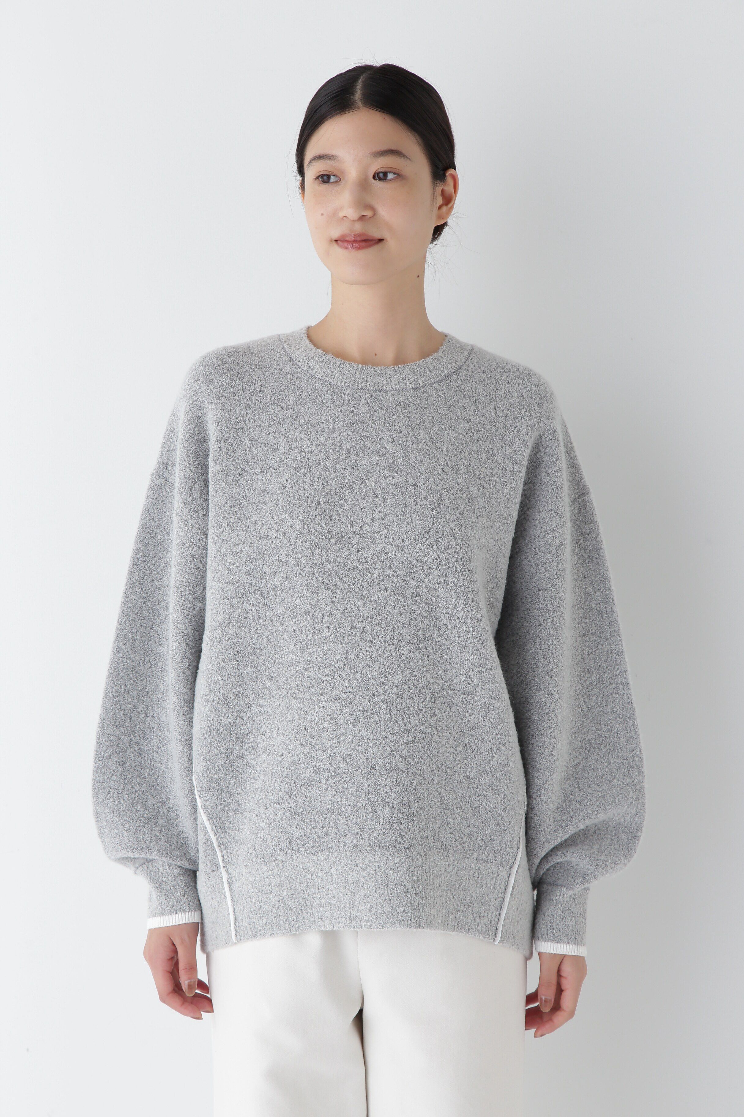  「◆接結ブークレボリュームプルオーバー」|ニット・セーター|