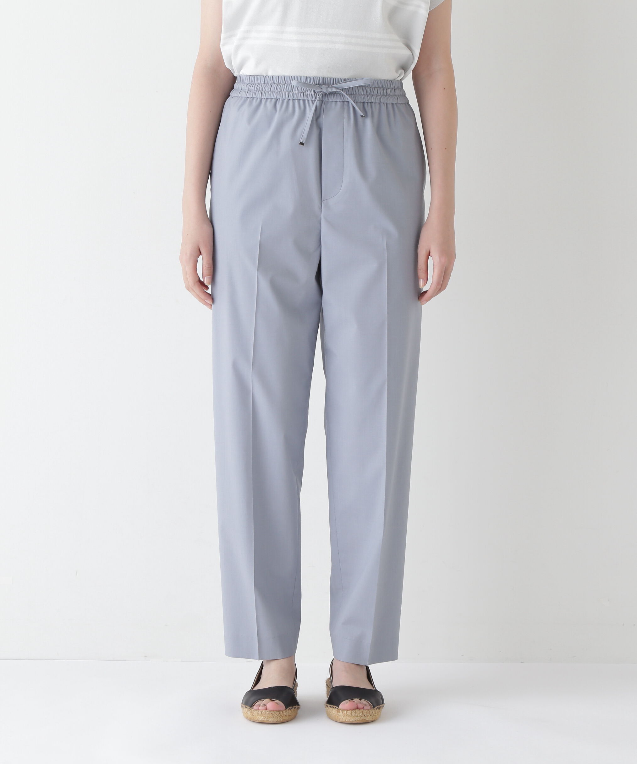  「◆【接触冷感】ポプリンストレッチドローストリングテーパードパンツ」|その他|