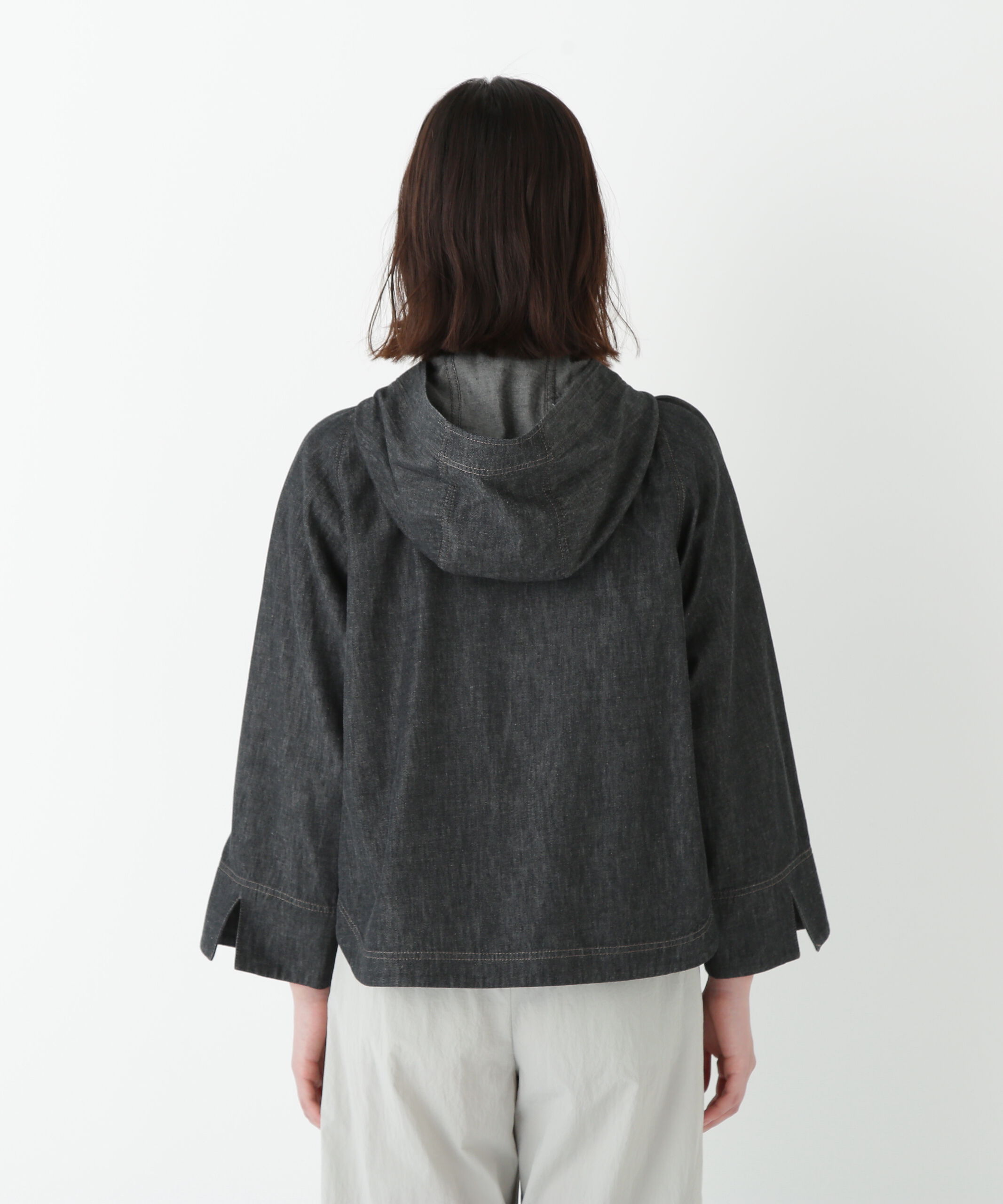  「◆ライトオンスデニムフードブラウス」|シャツ・ブラウス|