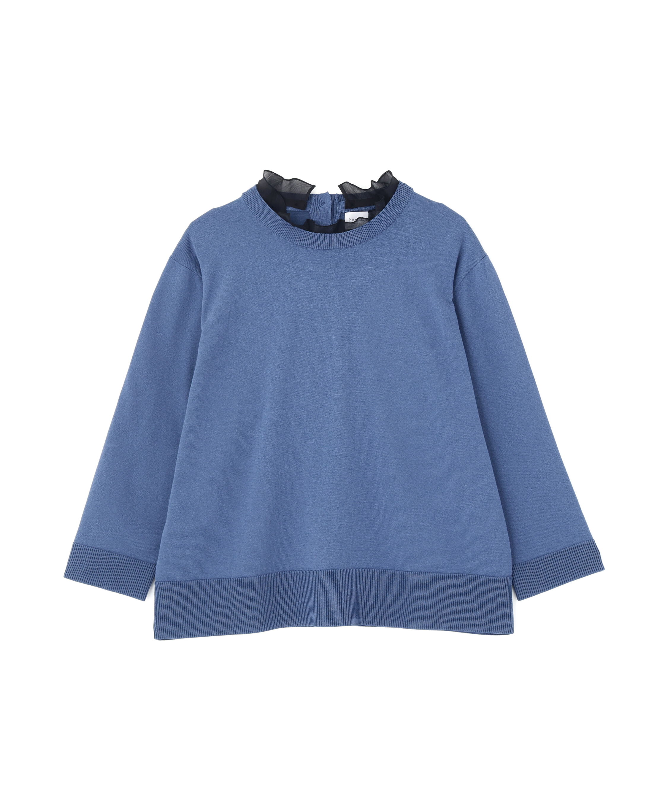  「◆綿ポリエステル取外し衿付プルオーバー」|ニット・セーター|