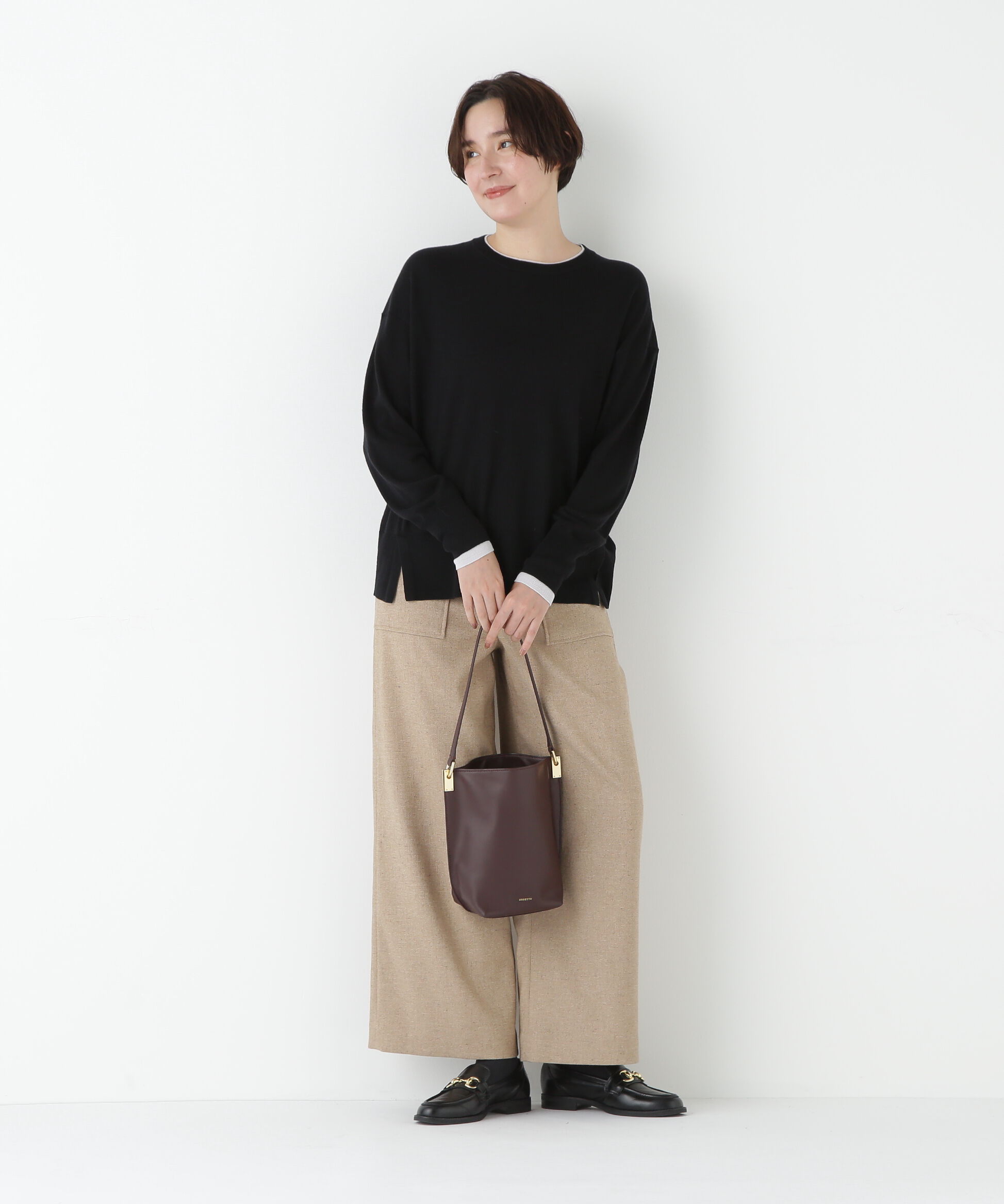  「◆ハイゲージバイカラーハイネックプルオーバー」|ニット・セーター|