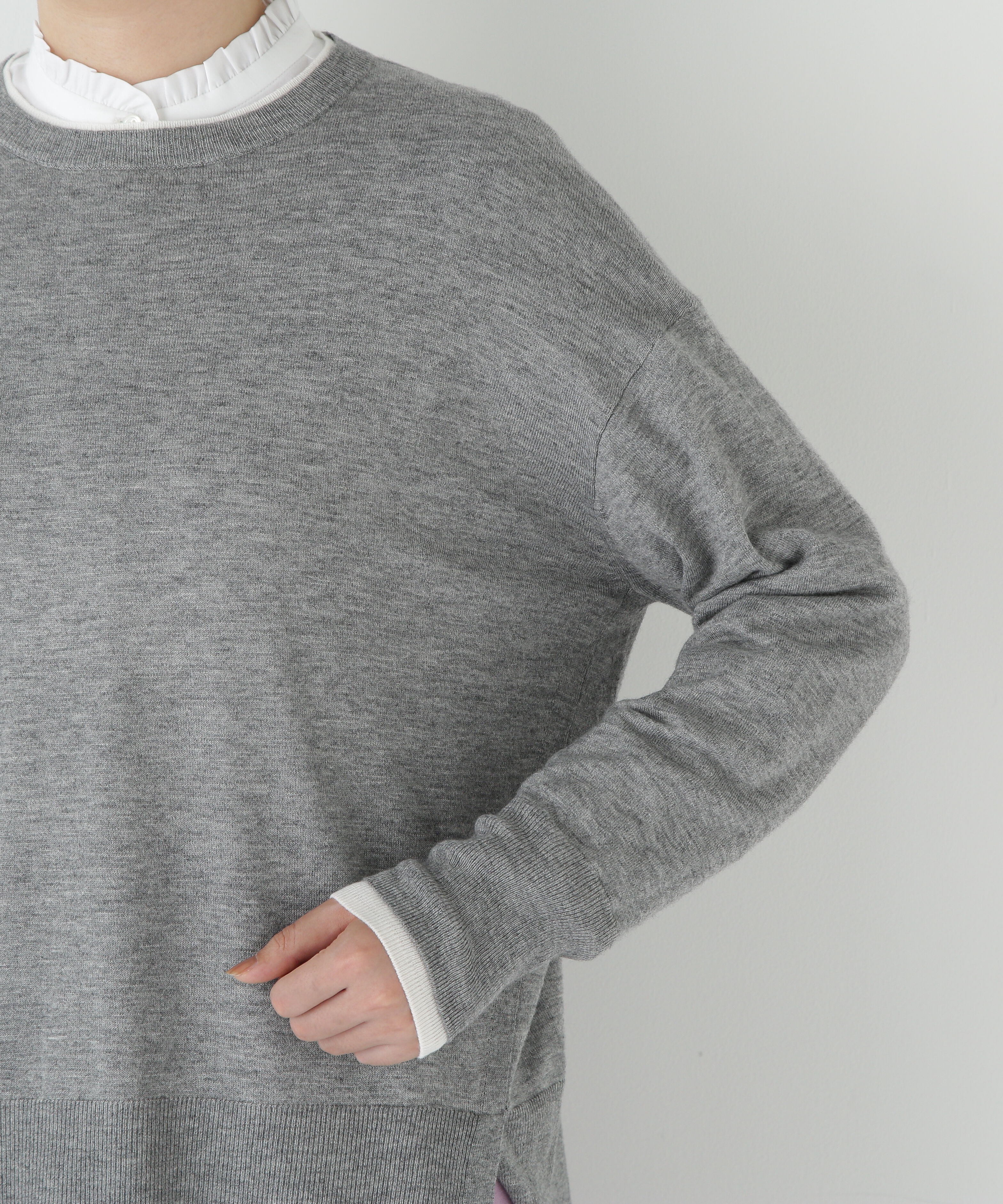  「◆ハイゲージバイカラーハイネックプルオーバー」|ニット・セーター|