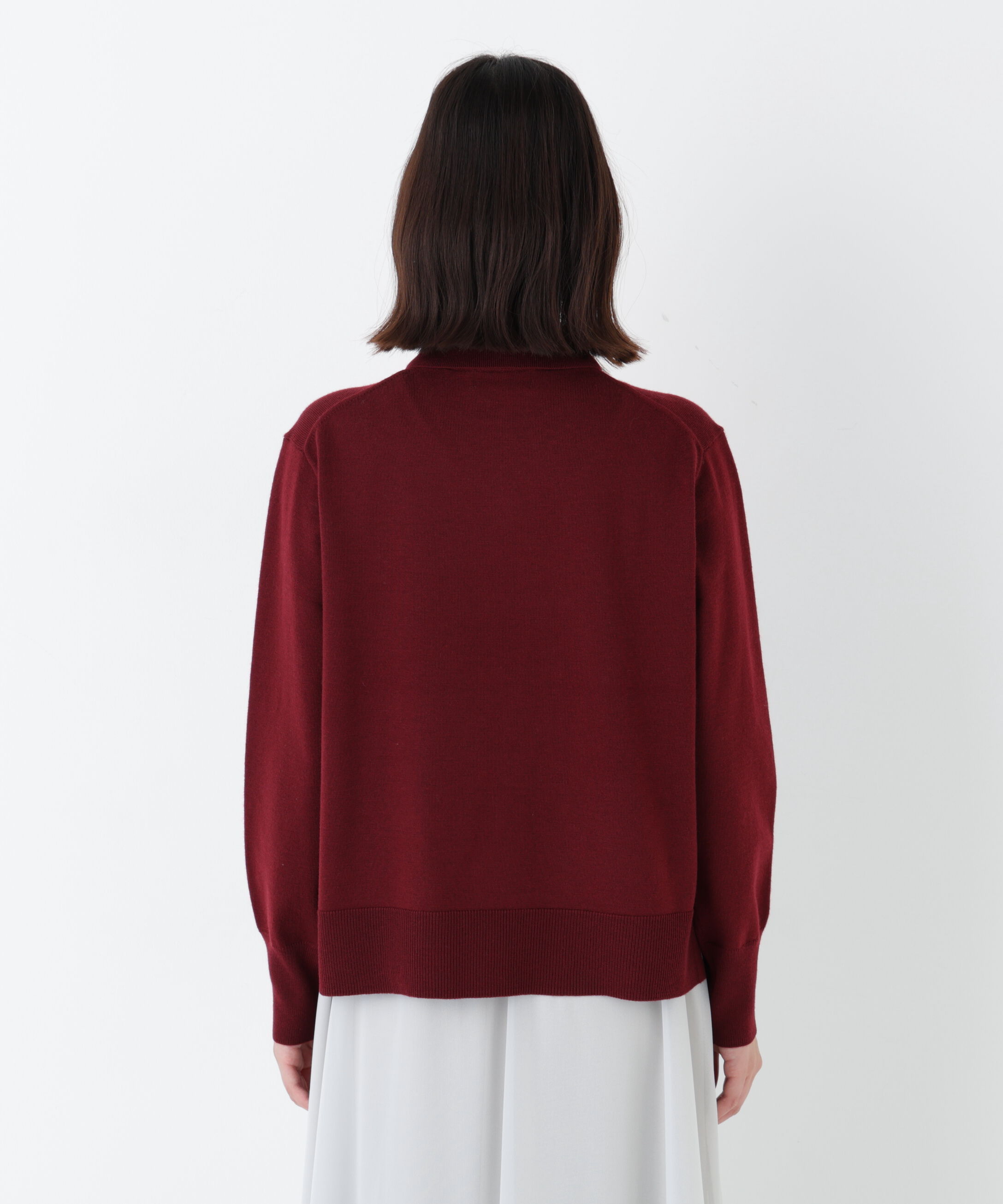  「◆ハイゲージプレーティング天竺衿付きニット」|ニット・セーター|